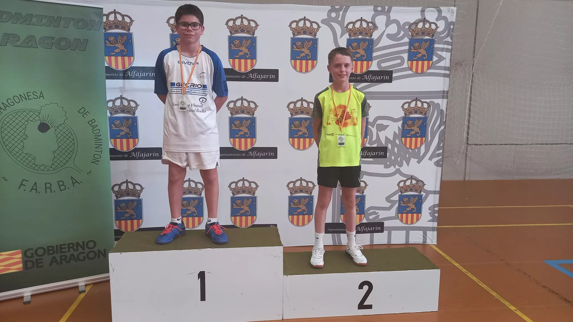 Podios del CB Binéfar en Alfajarín