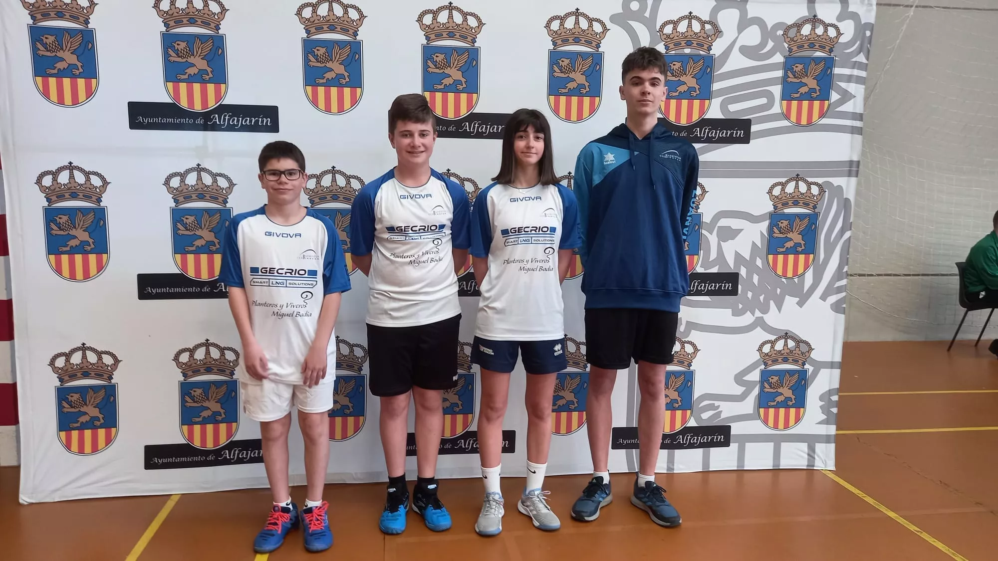 Podios del CB Binéfar en Alfajarín