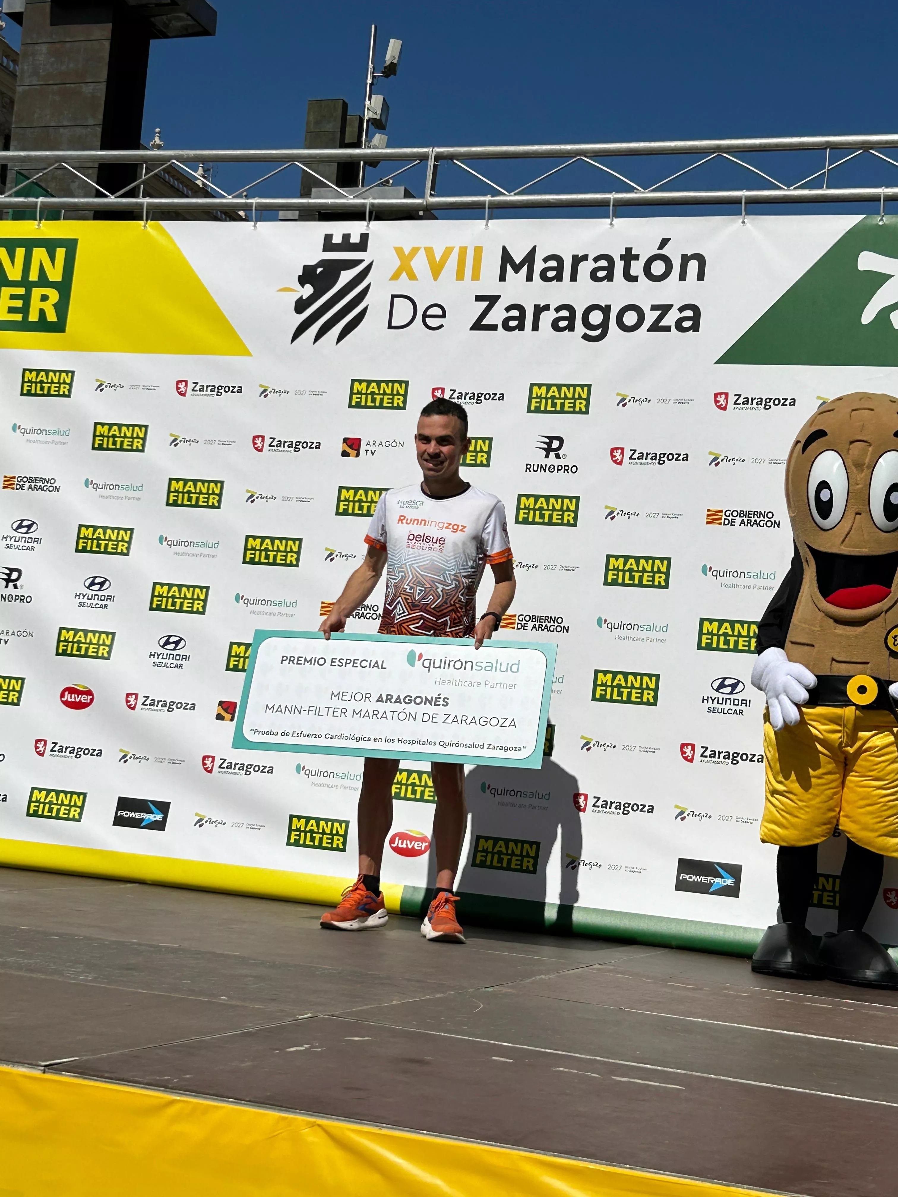Alberto Puyuelo en el maratón de Zaragoza.