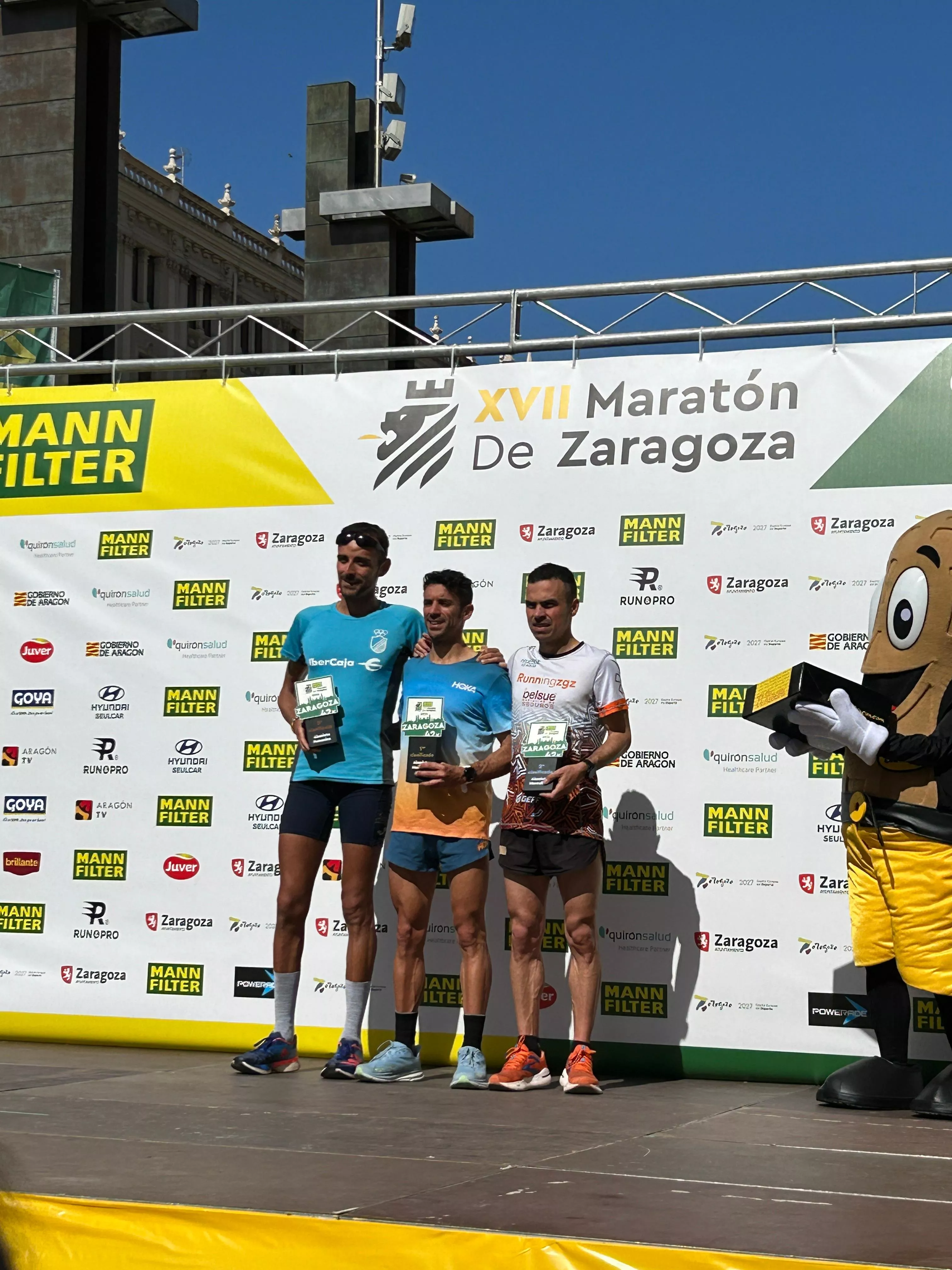 Alberto Puyuelo en el maratón de Zaragoza.
