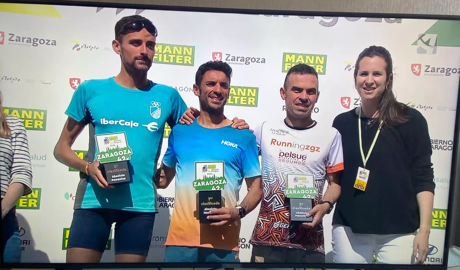 Alberto Puyuelo en el maratón de Zaragoza.