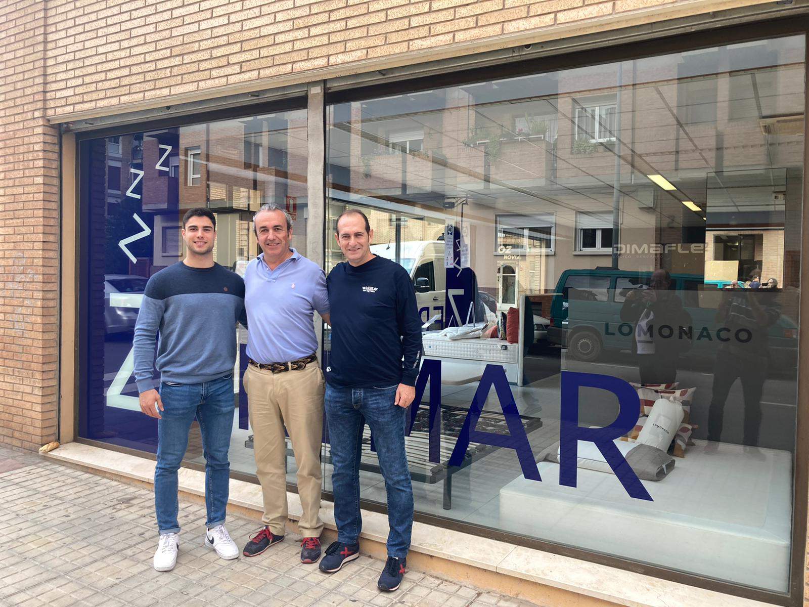 Ignacio Suárez, Dani Ramírez y Jose Nolasco, de Bada Huesca, han presentado el partido ante Sinfín