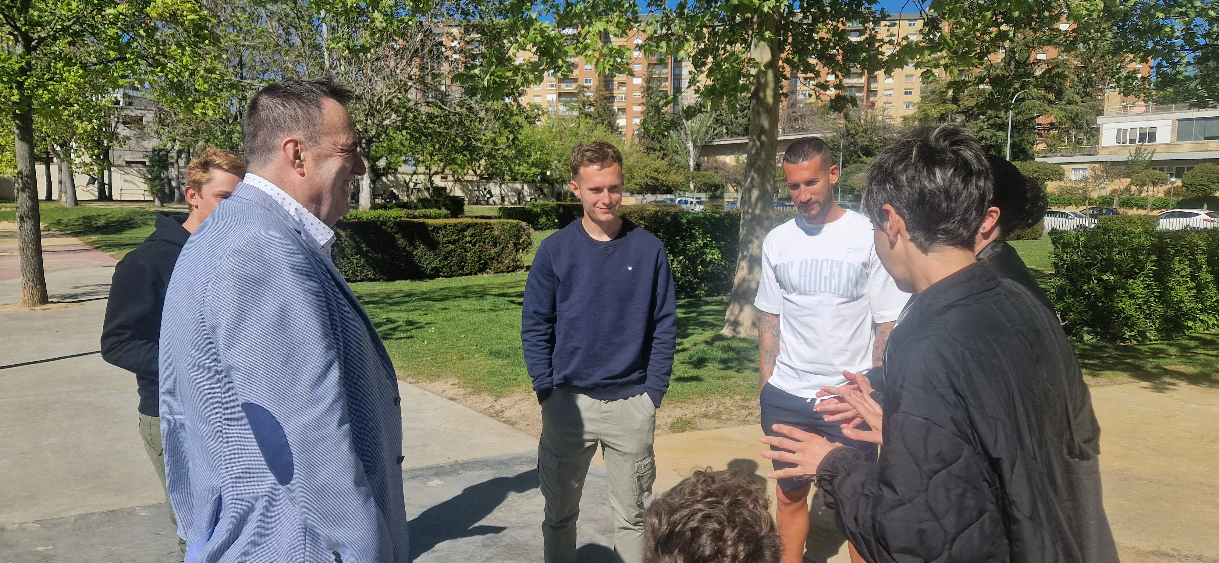  Campaña ¡Huesca, sí se puede! con Óscar Sielva y Rafa Tresaco. Foto Myriam Martínez