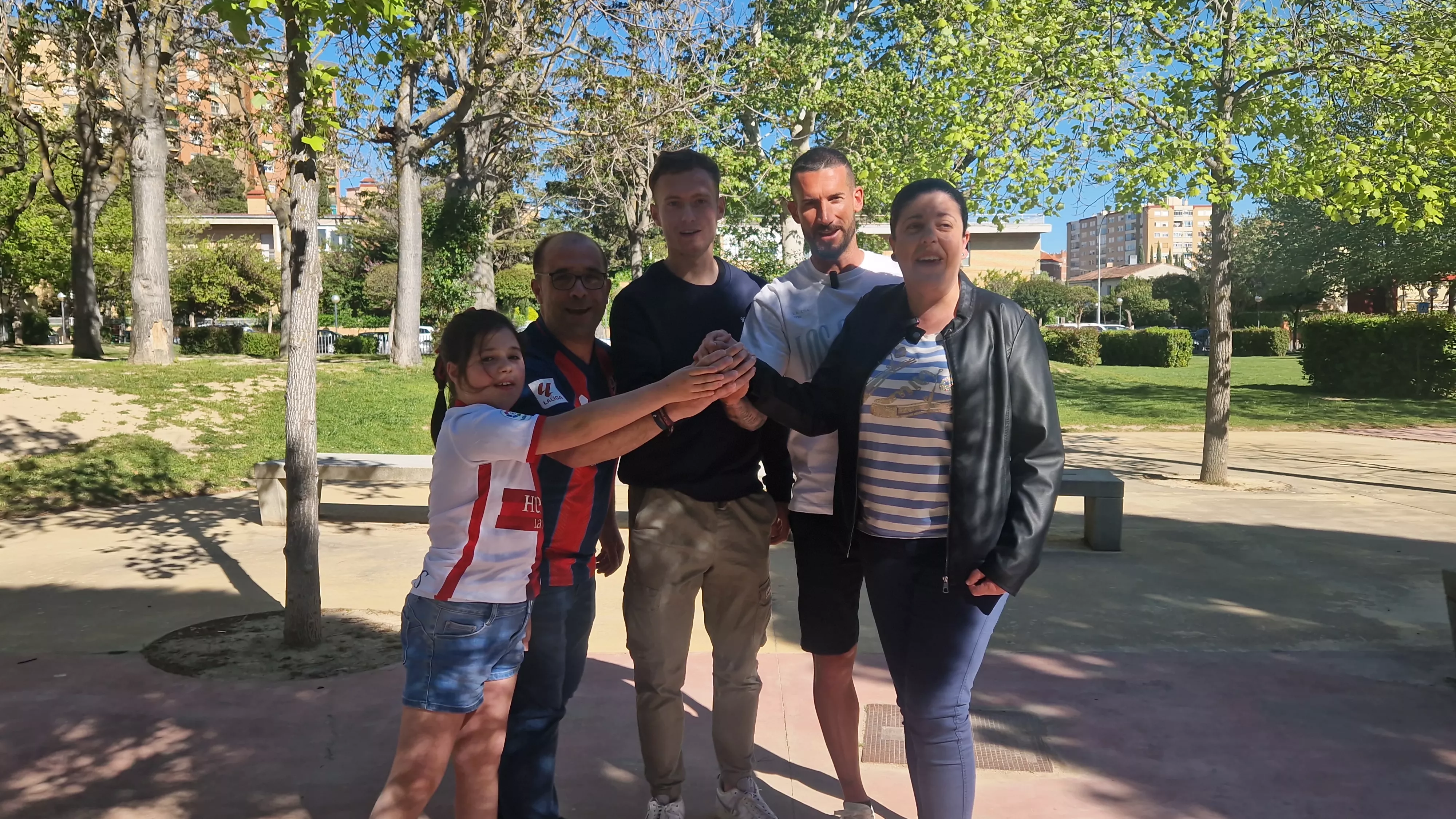 Campaña ¡Huesca, sí se puede! con Óscar Sielva y Rafa Tresaco. Foto Myriam Martínez