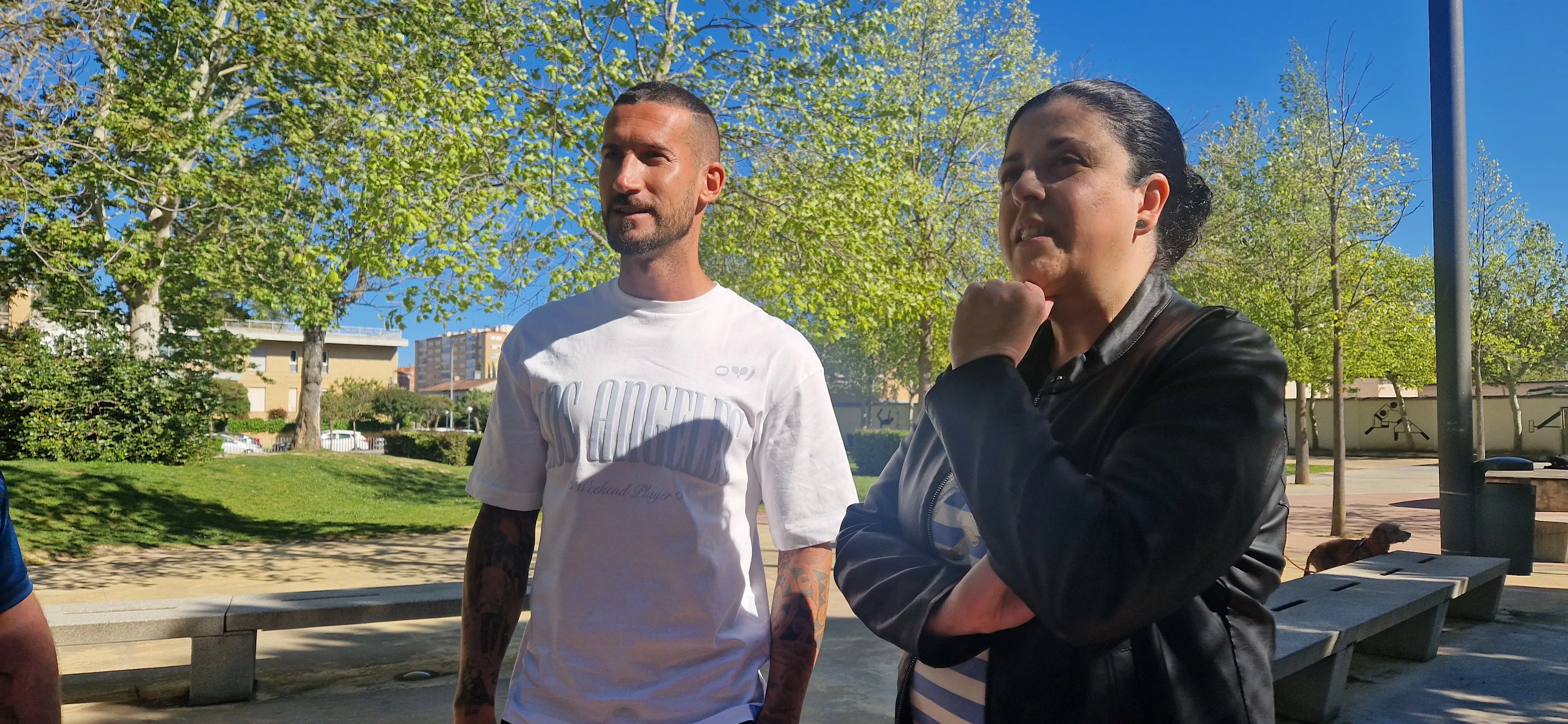  Campaña ¡Huesca, sí se puede! con Óscar Sielva y Rafa Tresaco. Foto Myriam Martínez