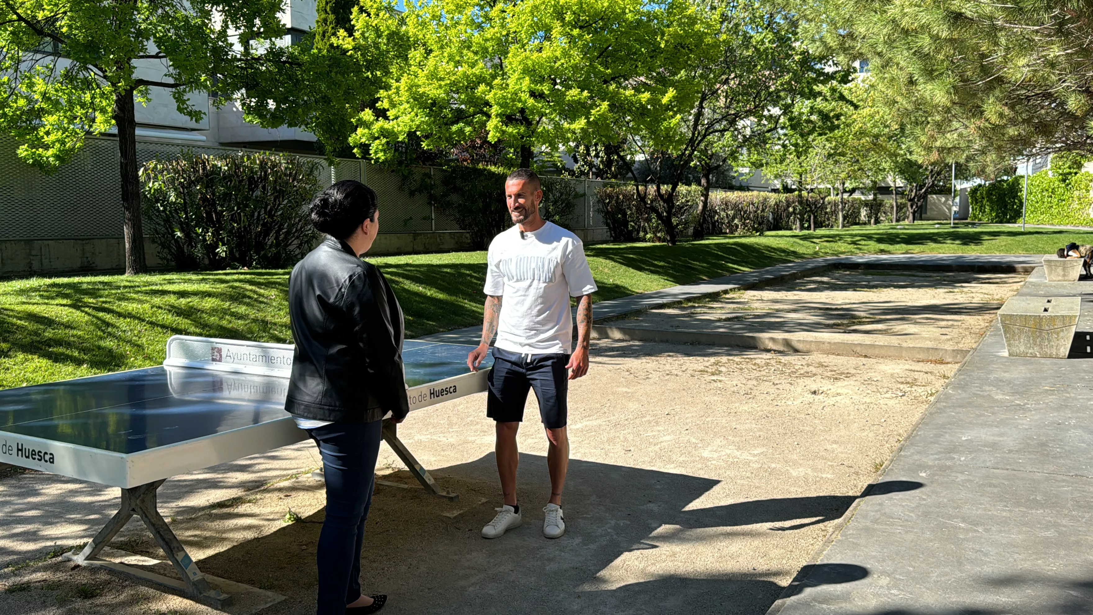  Campaña ¡Huesca, sí se puede! con Óscar Sielva y Rafa Tresaco. Foto Moisés Quintero