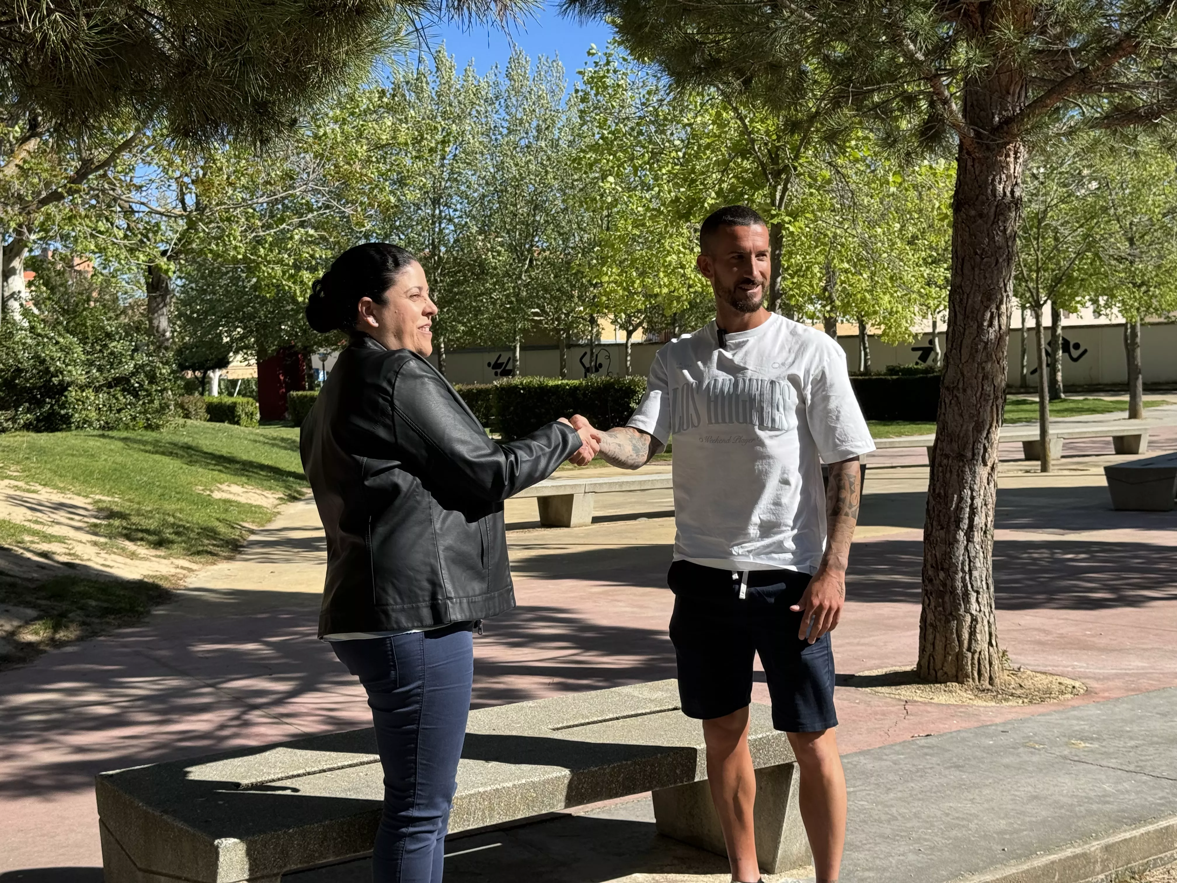  Campaña ¡Huesca, sí se puede! con Óscar Sielva y Rafa Tresaco. Foto Moisés Quintero