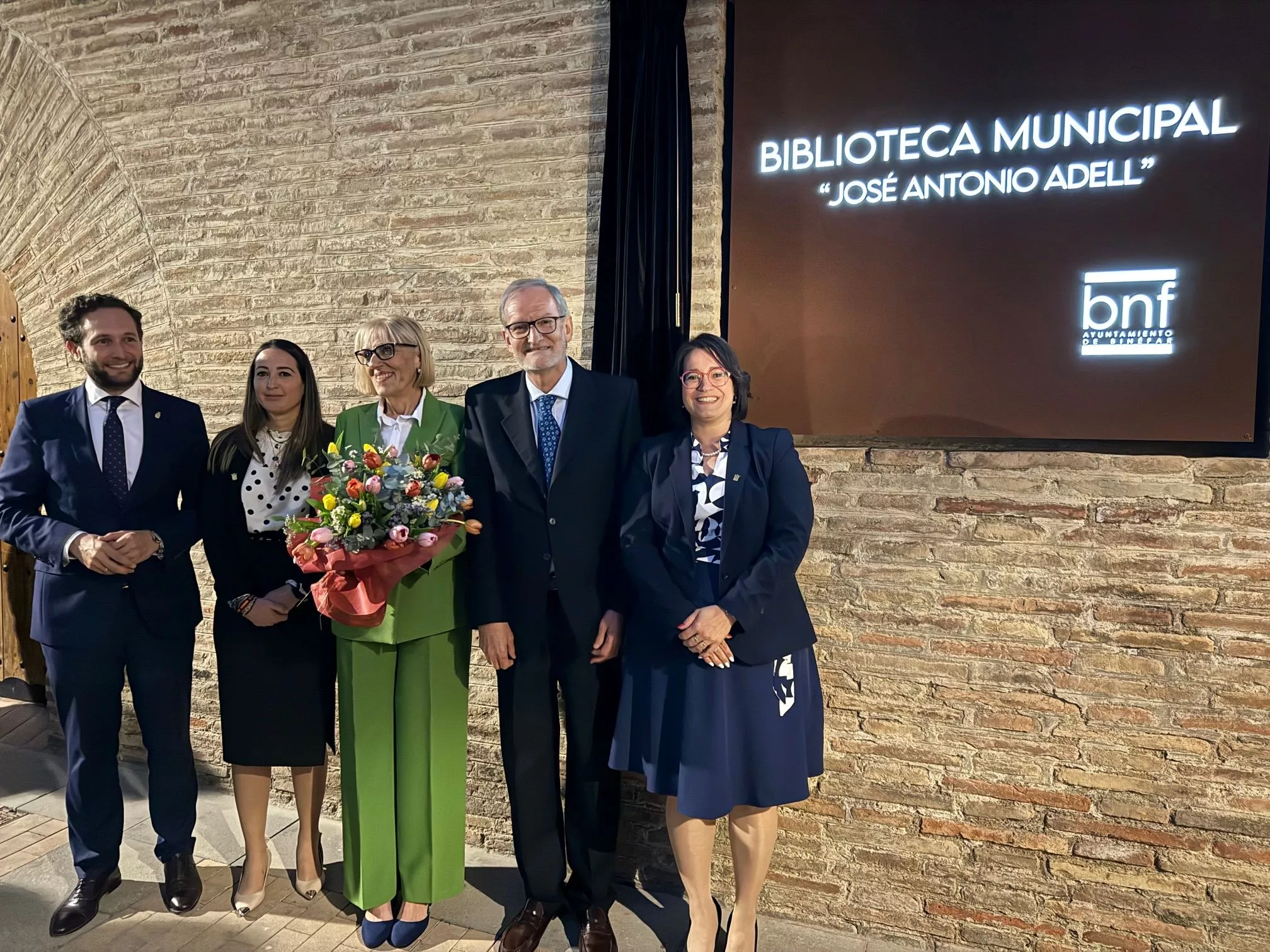 Inauguración del nombre de José Antonio Adell en la Biblioteca de Binéfar