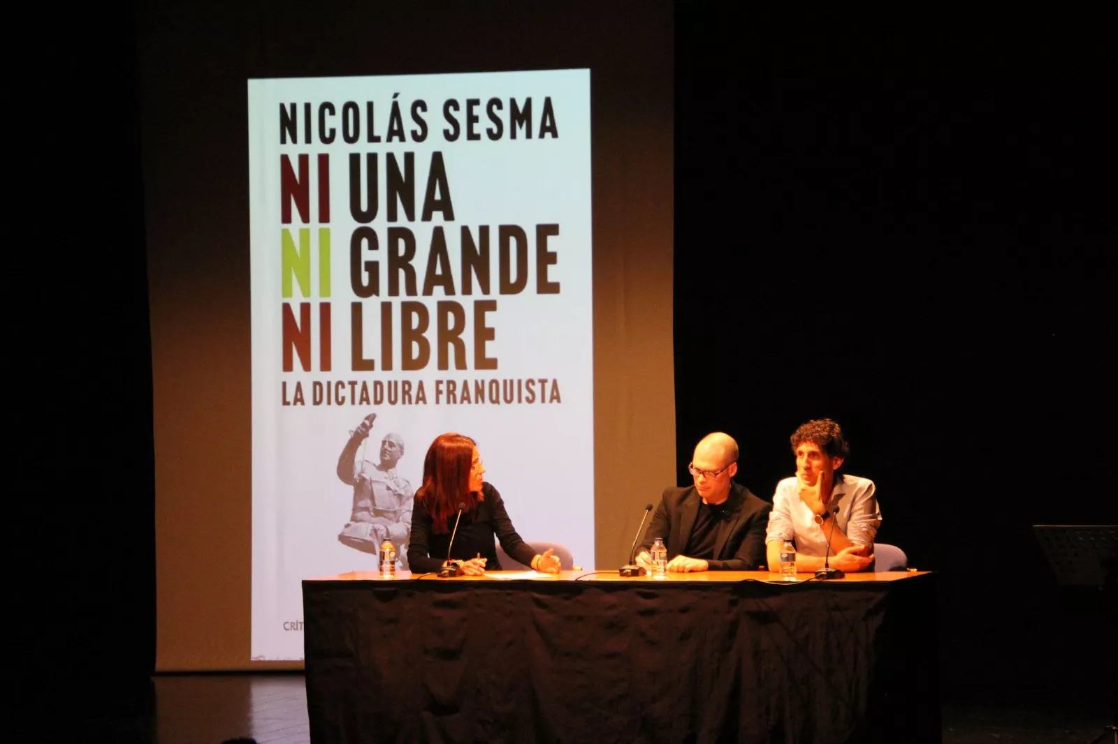 Irene Abad, Nicolás Sesma y Carlos Domper. Foto Carlos Neofato