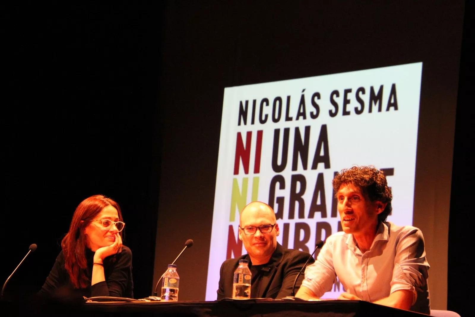 Irene Abad, Nicolás Sesma y Carlos Domper. Foto Carlos Neofato