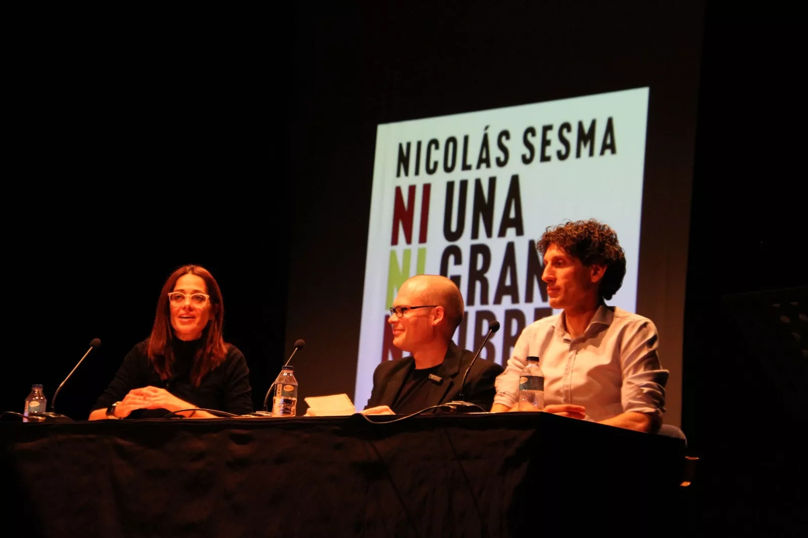Irene Abad, Nicolás Sesma y Carlos Domper. Foto Carlos Neofato