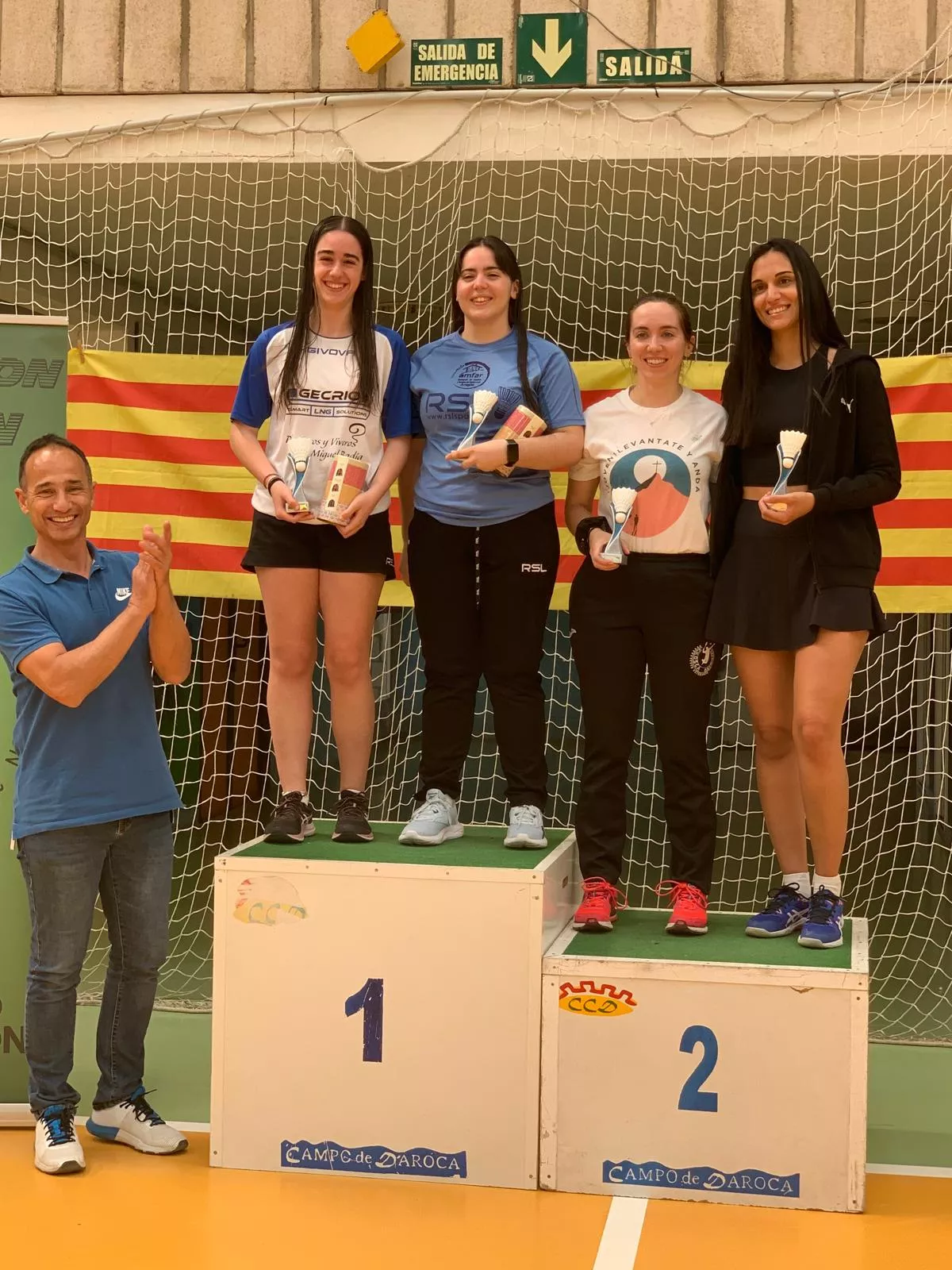 Podio dobles femenino