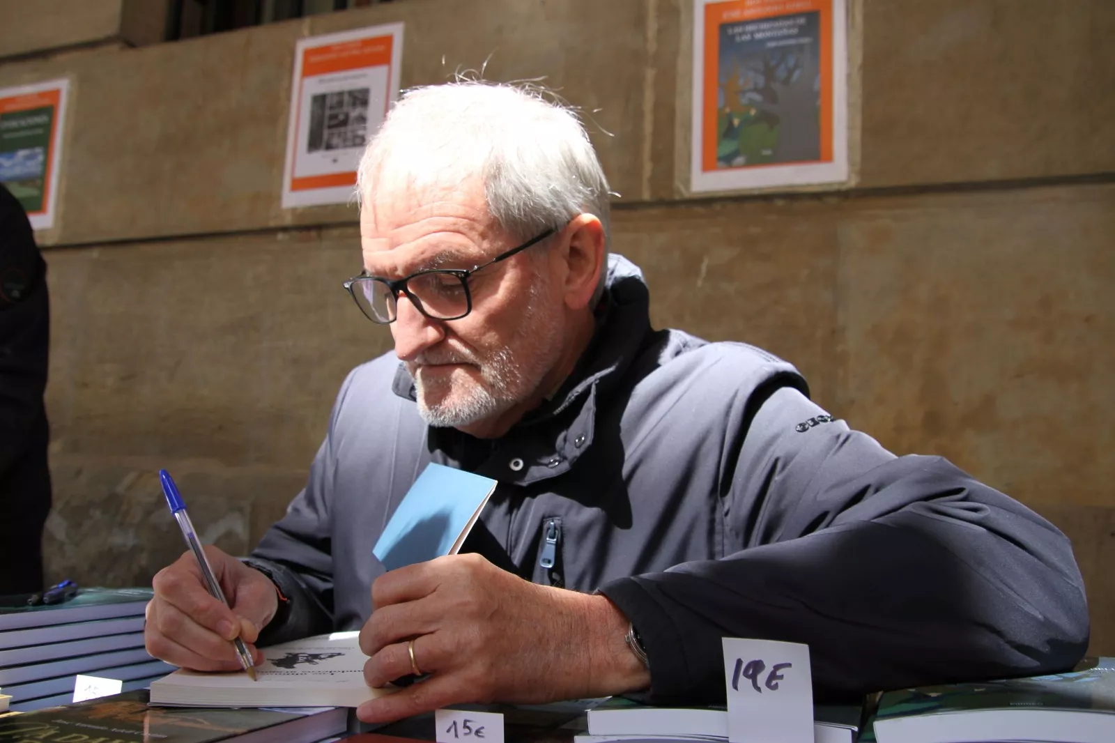 José Antonio Adell. Día del Libro en Huesca. Foto Carlos Neofato 