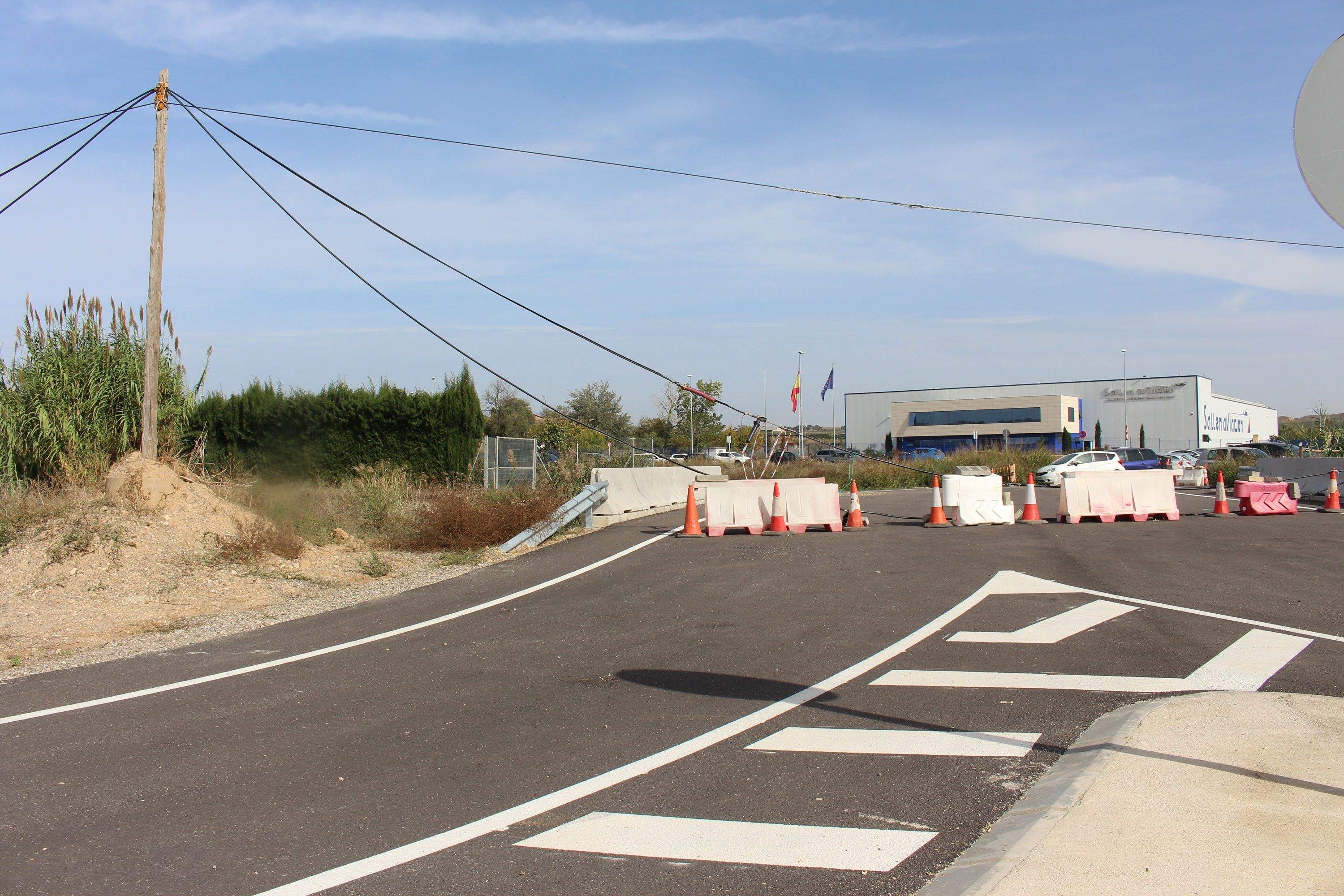 Acceso a la ampliación del Polígono El Sosal de Binéfar. Acceso a la ampliación del Polígono El Sosal de Binéfar.