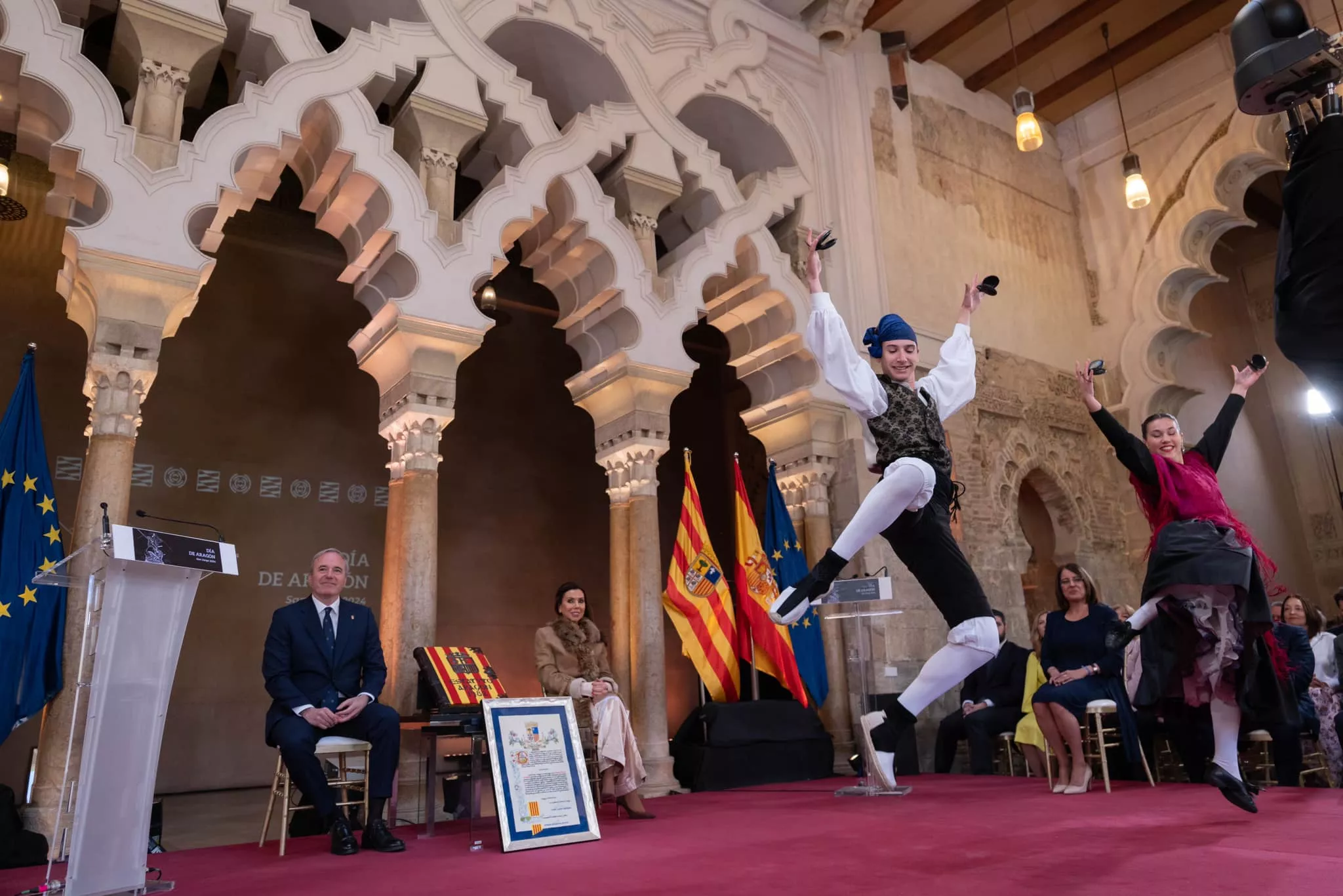 Celebración del Día de Aragón en el Palacio de la Aljafería de Zaragoza.