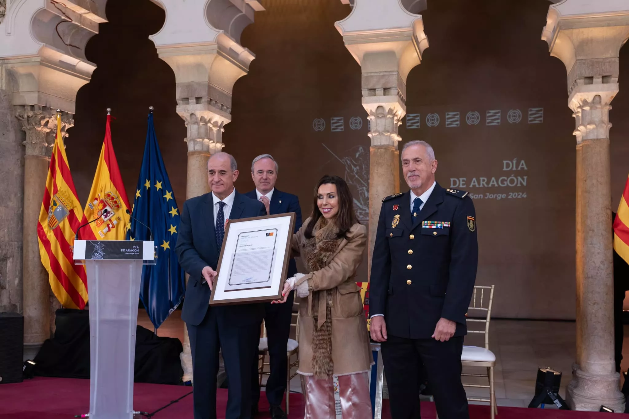 Celebración del Día de Aragón en el Palacio de la Aljafería de Zaragoza.