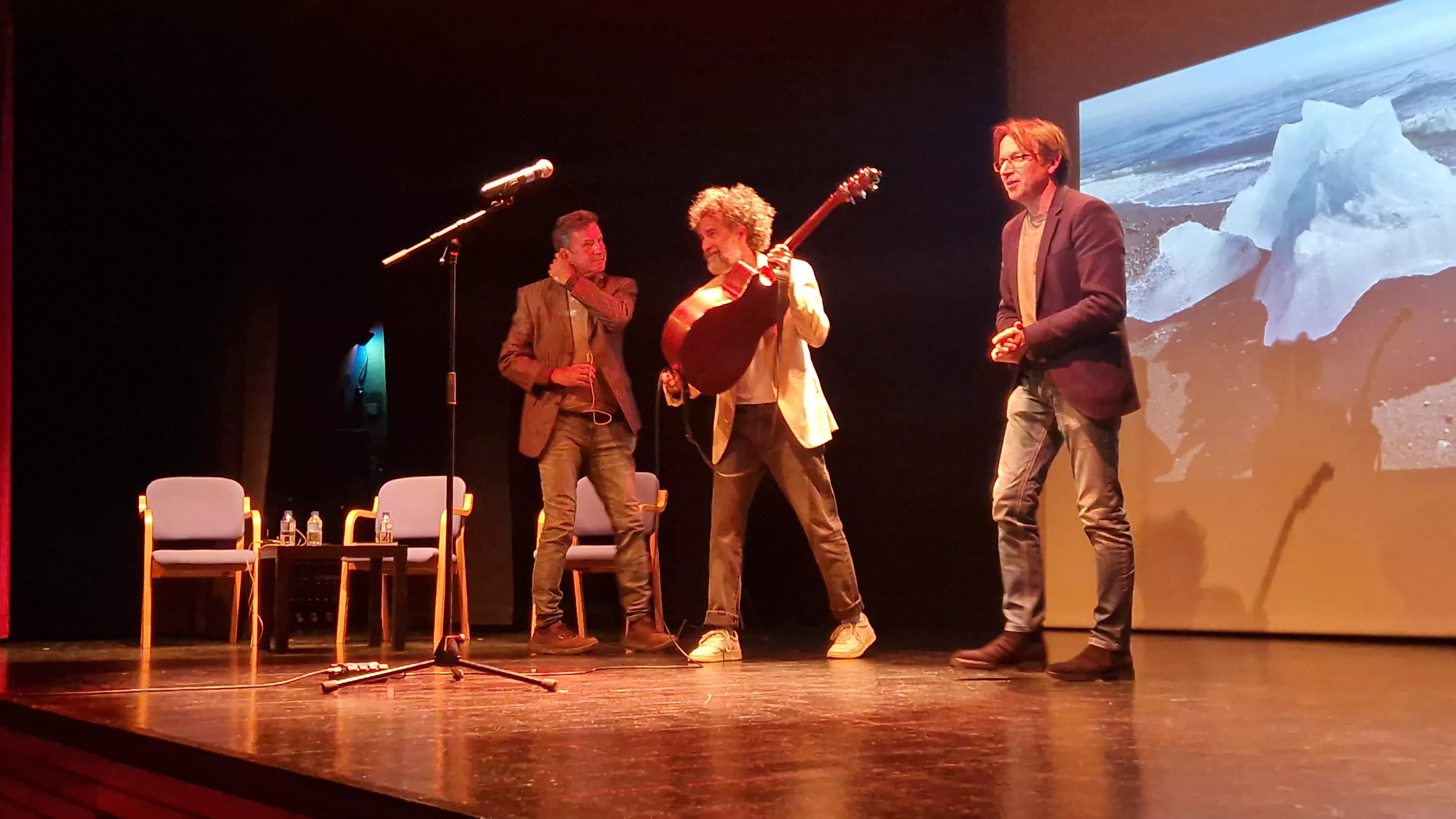 Alberto Gabarre, Raúl Usieto "Pécker" y Javier Olivera. Foto Myriam Martínez