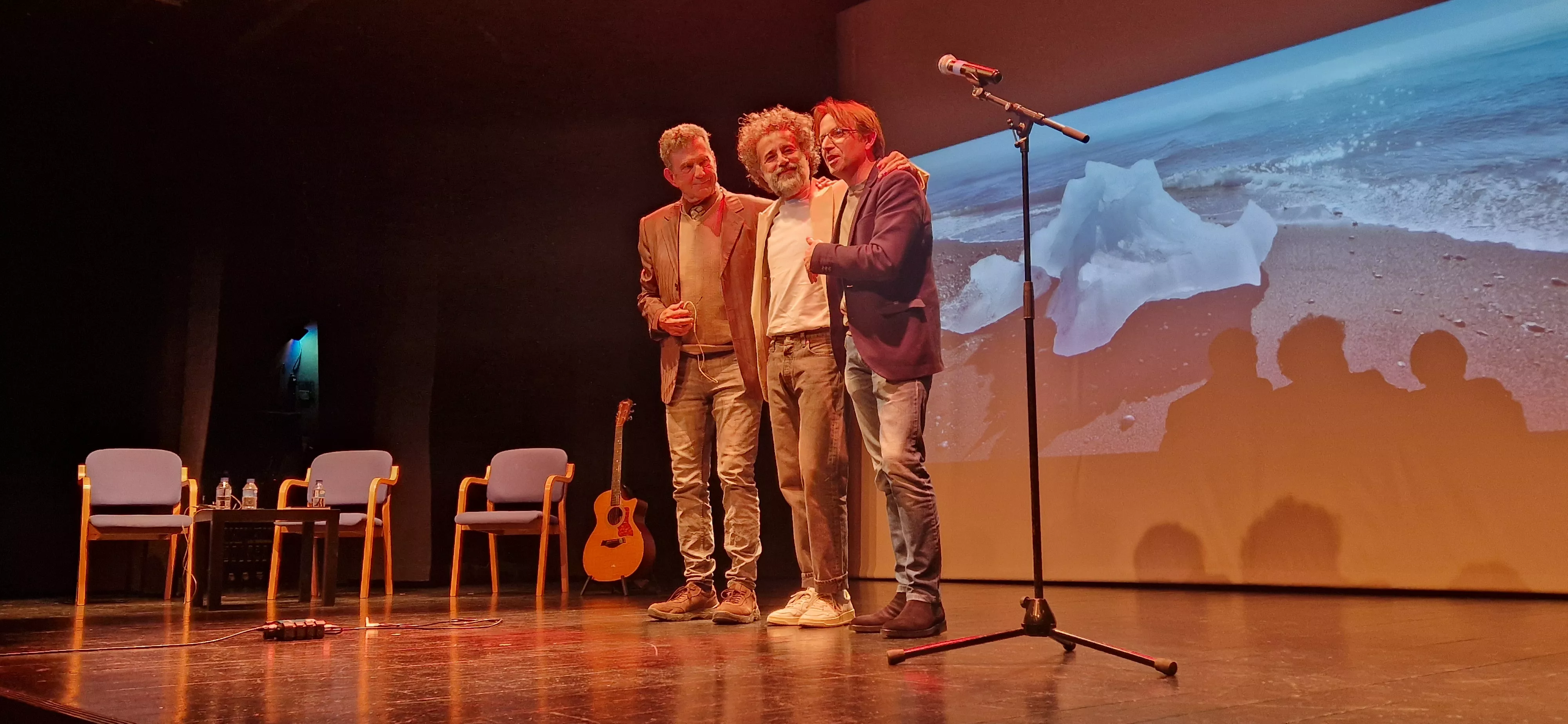 Alberto Gabarre, Raúl Usieto "Pécker" y Javier Olivera. Foto Myriam Martínez