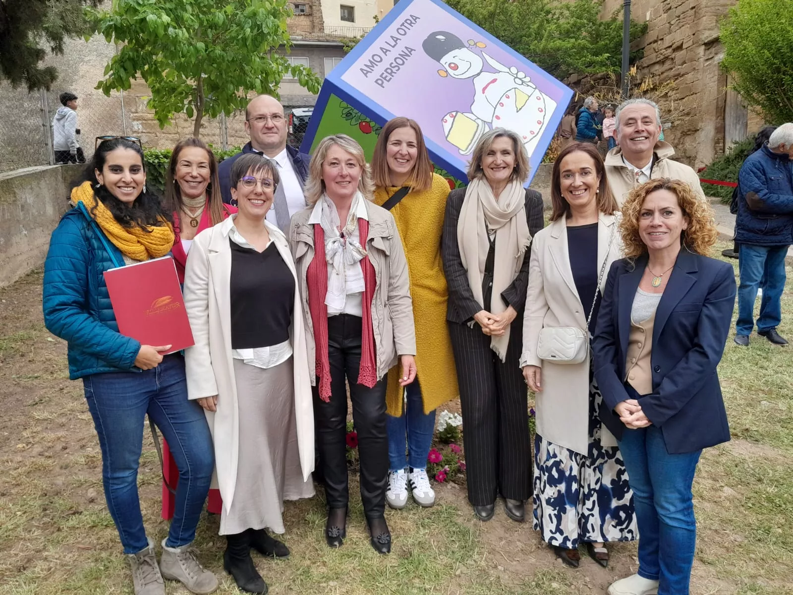 Inauguración del "Dado de la paz" en Bolea del Colegio Virgen de la Soledad.