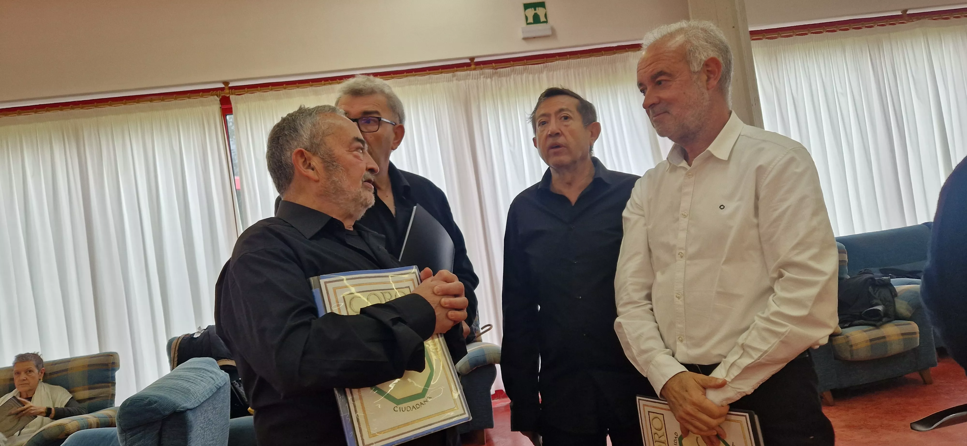 El Coro de la Universidad Ciudadana en la Residencia Ciudad de Huesca. Foto Myriam Martínez