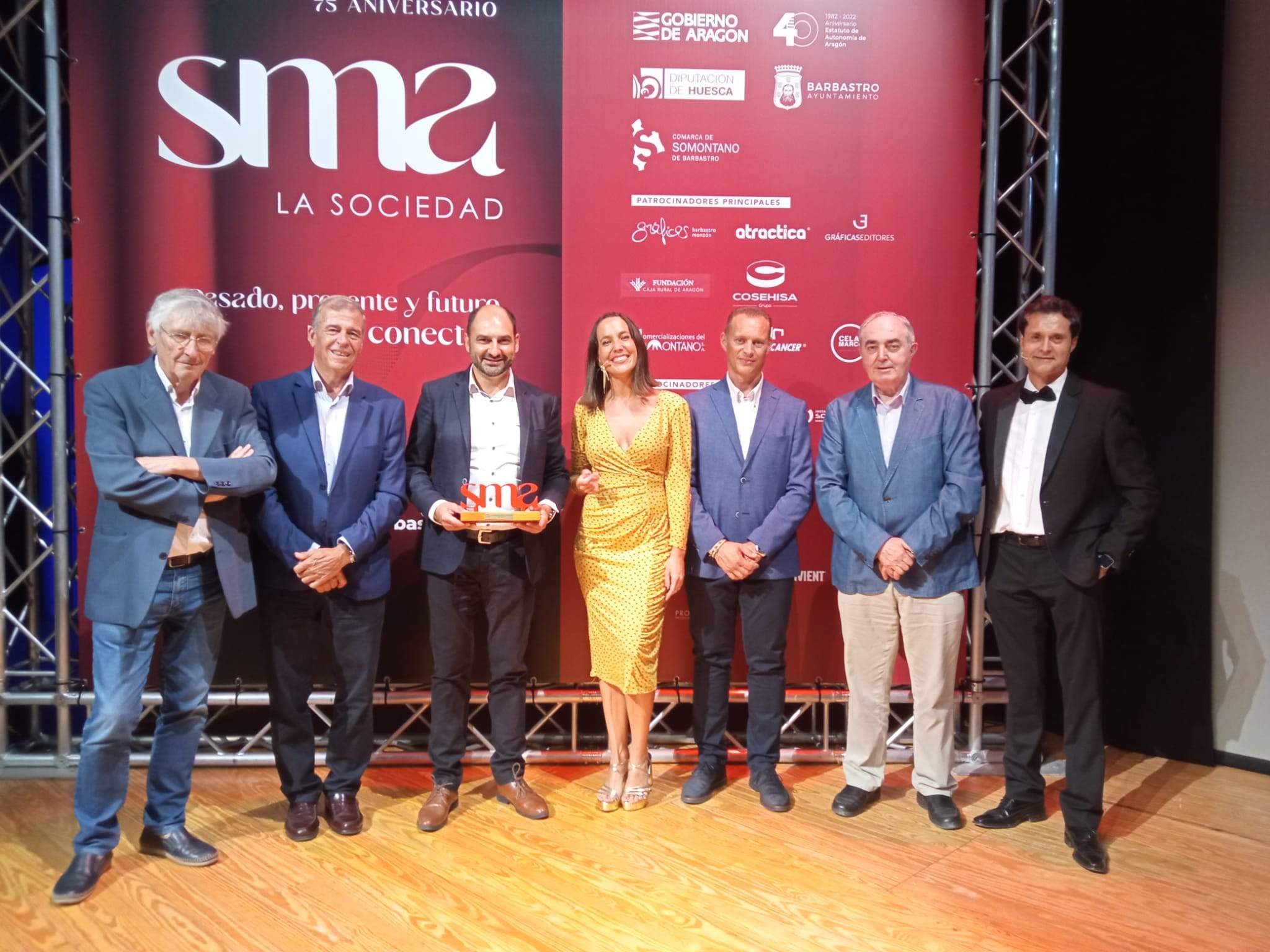 Ángel Huguet, Antonio Cosculluela, Fernando Torres, Ángeles Cortina, Alejandro Peligero, Manuel Rodríguez Chesa y Alejandro Ballesteros, en la Gala de la SMA: la Sociedad