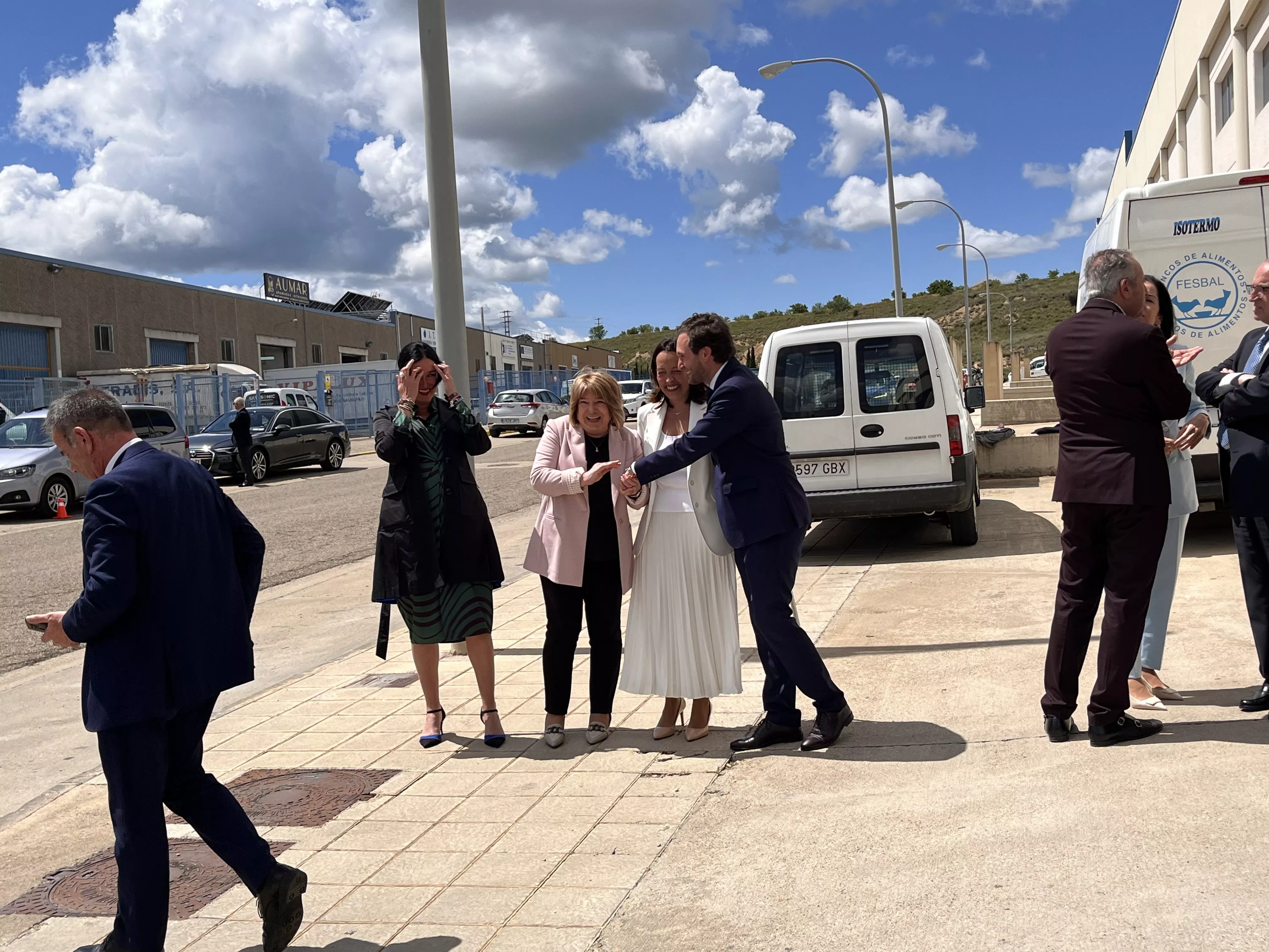 Visita de la Reina Sofía al Banco de Alimentos de Huesca. Foto Mercedes Manterola