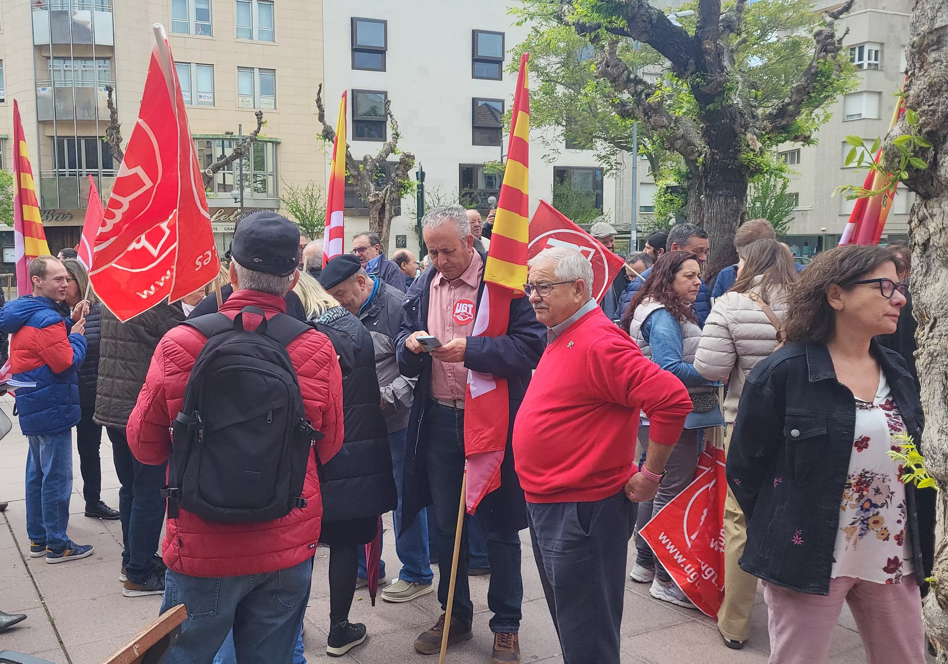 Manifestación del 1º de Mayo de UGT y CCOO en Huesca. Foto Mercedes Manterola