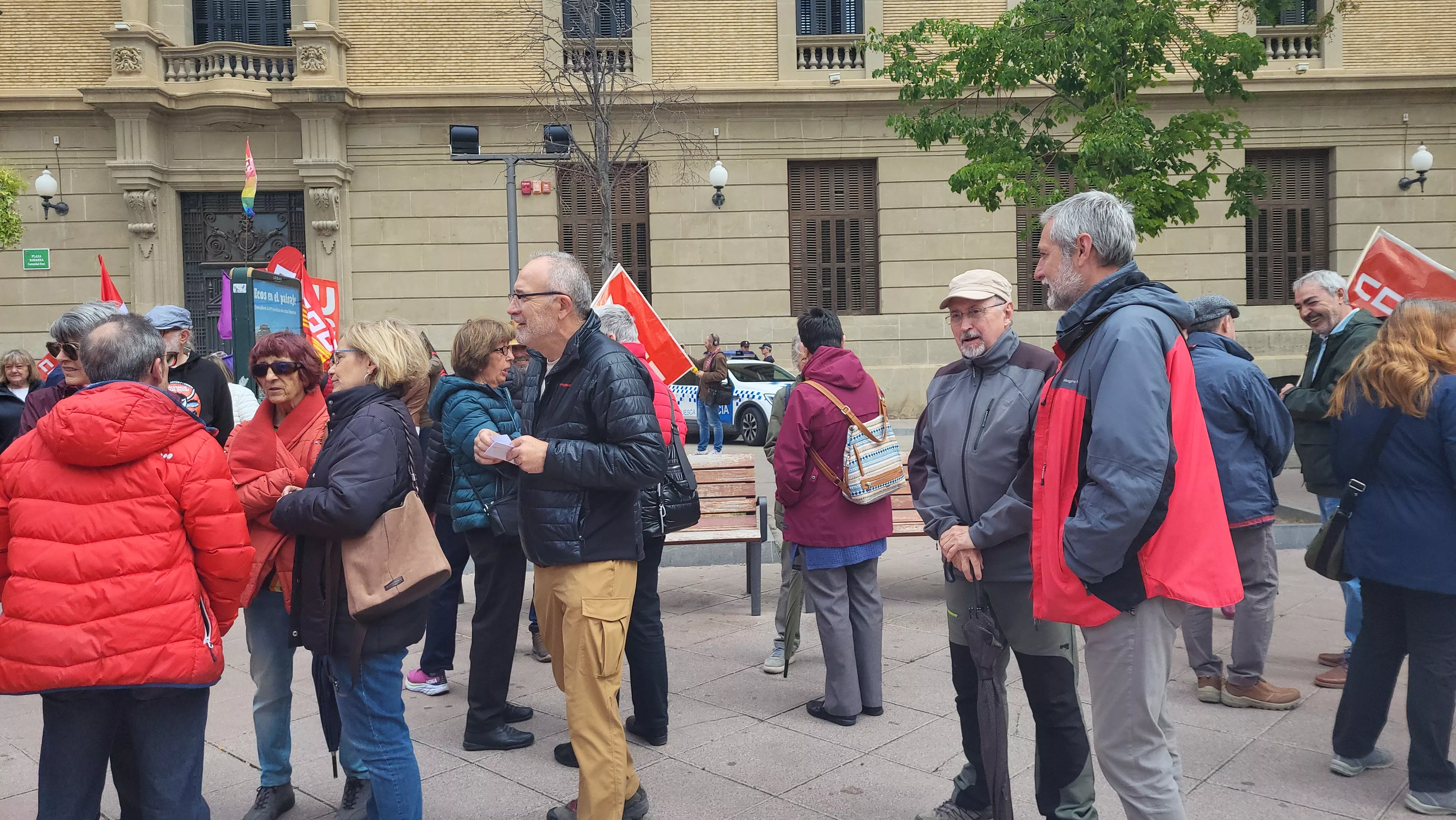 Manifestación del 1º de Mayo de UGT y CCOO en Huesca. Foto Mercedes Manterola