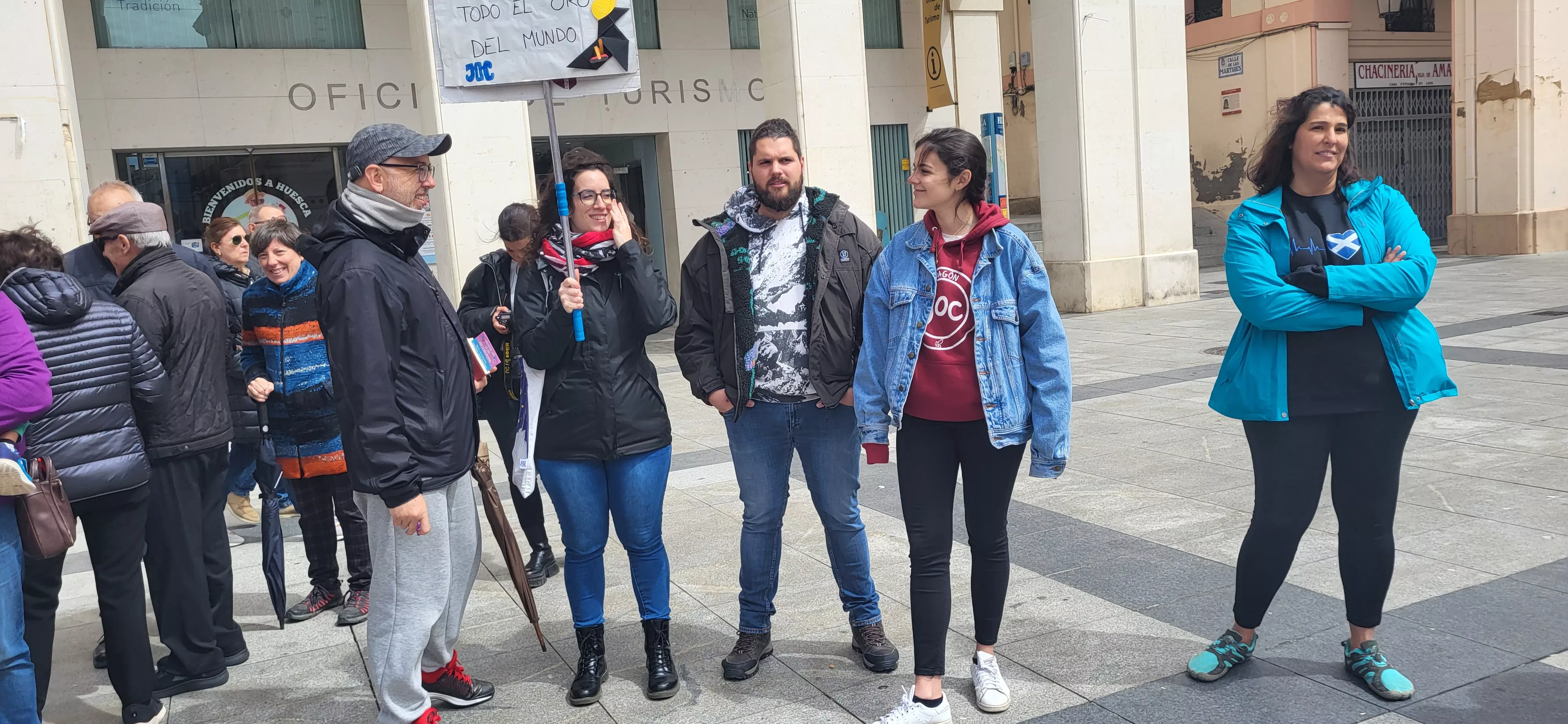 Manifestación del 1º de Mayo de UGT y CCOO en Huesca. Foto Mercedes Manterola