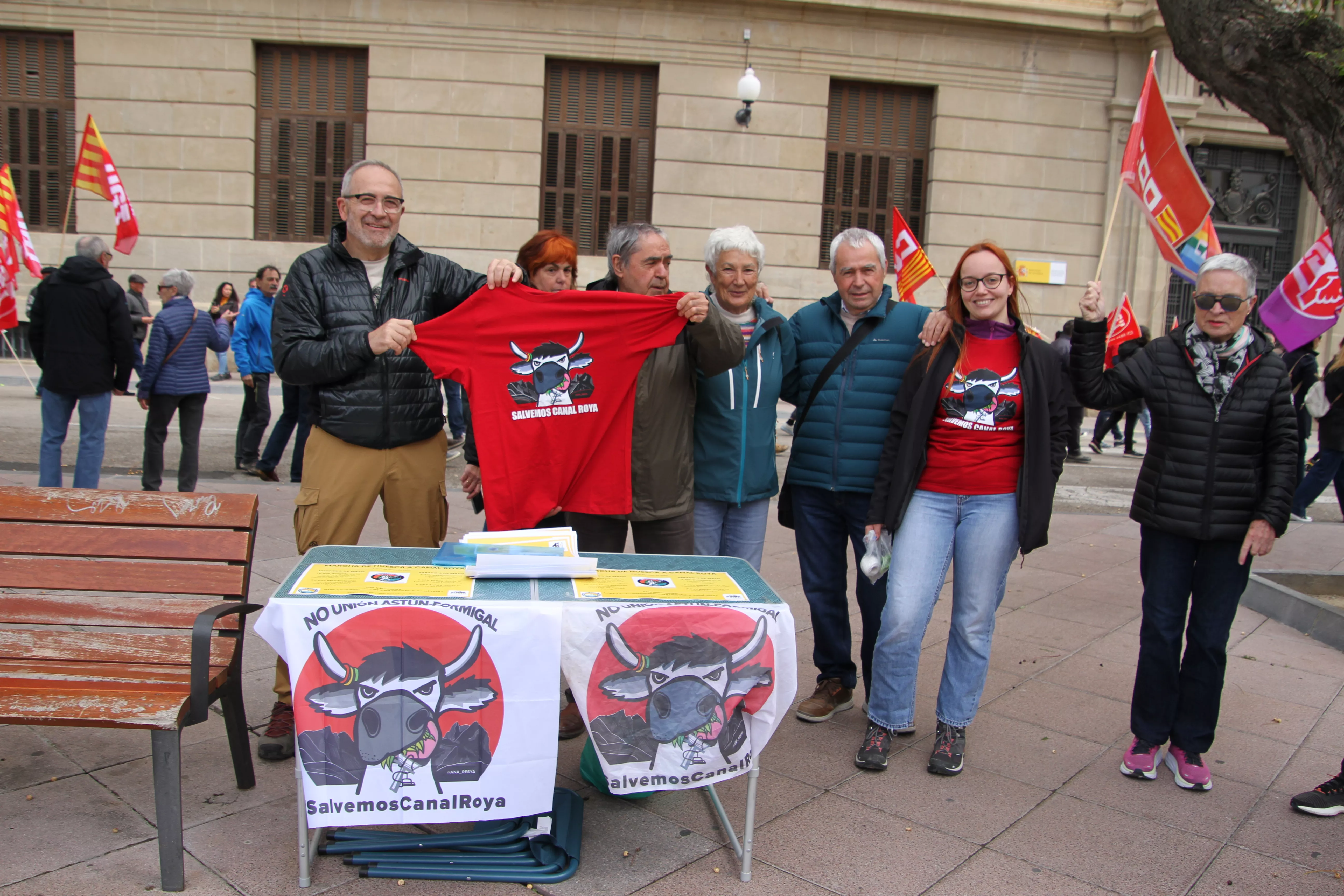Manifestación del 1º de Mayo de UGT y CCOO en Huesca. Foto Carlos Neofato