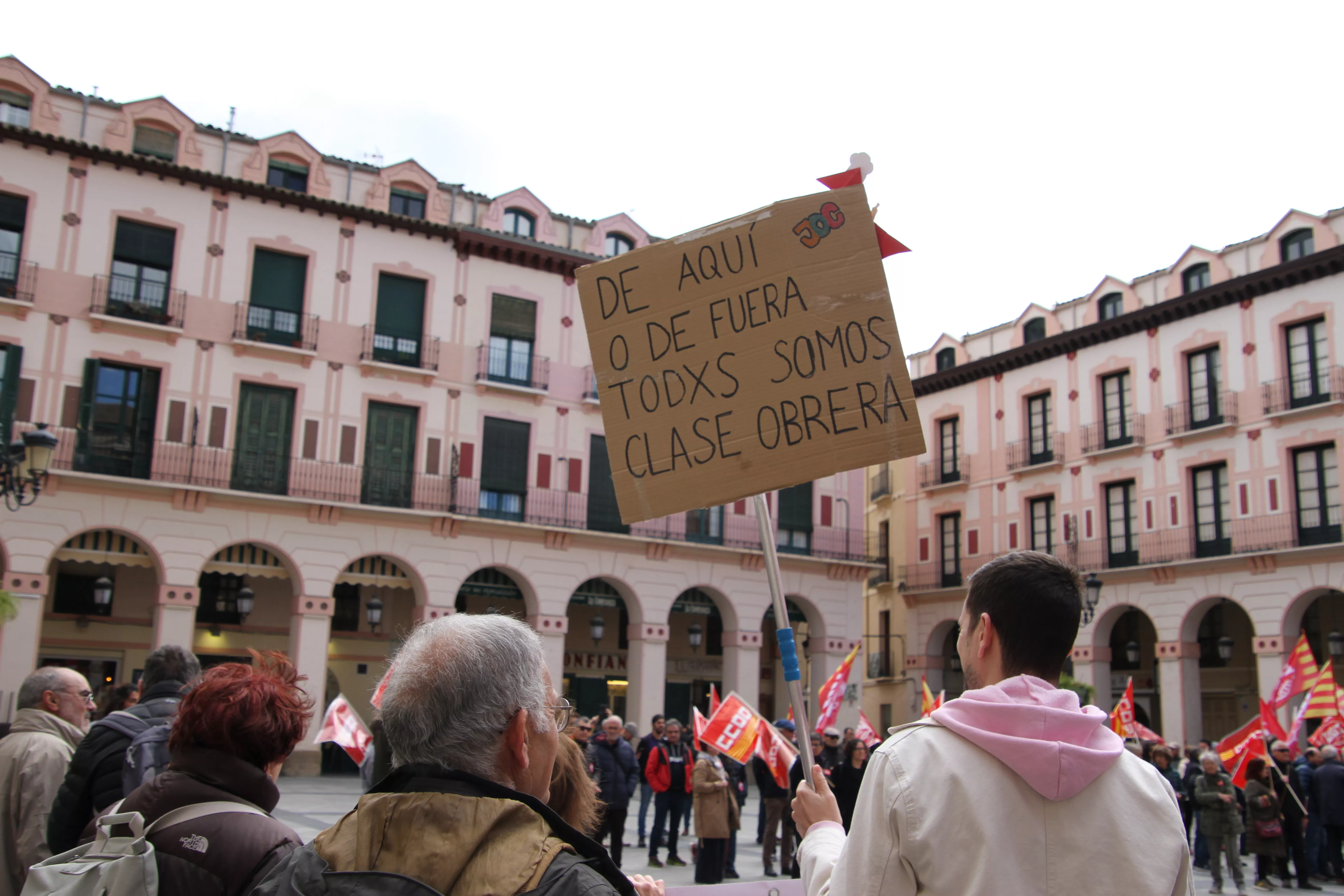 Manifestación del 1º de Mayo de UGT y CCOO en Huesca. Foto Carlos Neofato