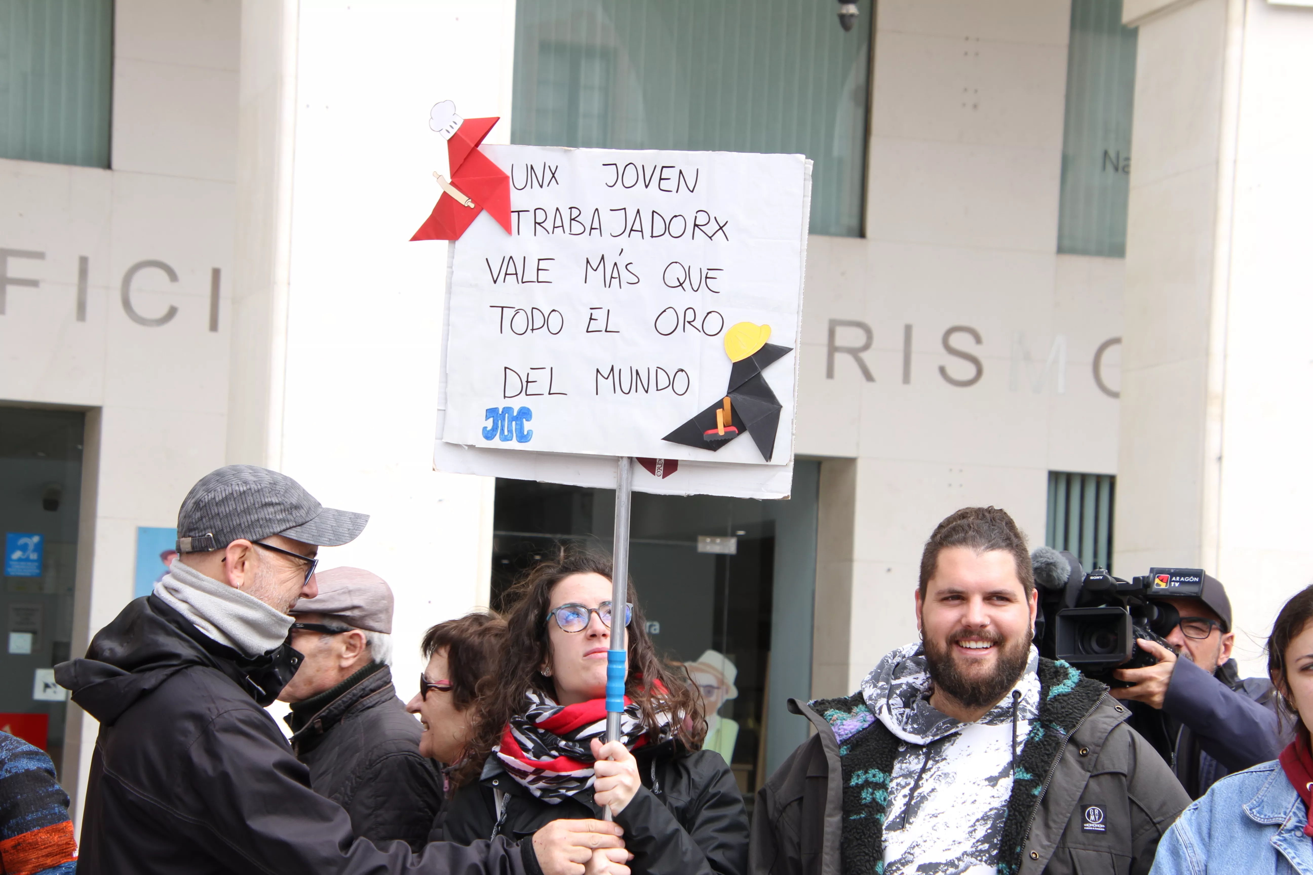 Manifestación del 1º de Mayo de UGT y CCOO en Huesca. Foto Carlos Neofato