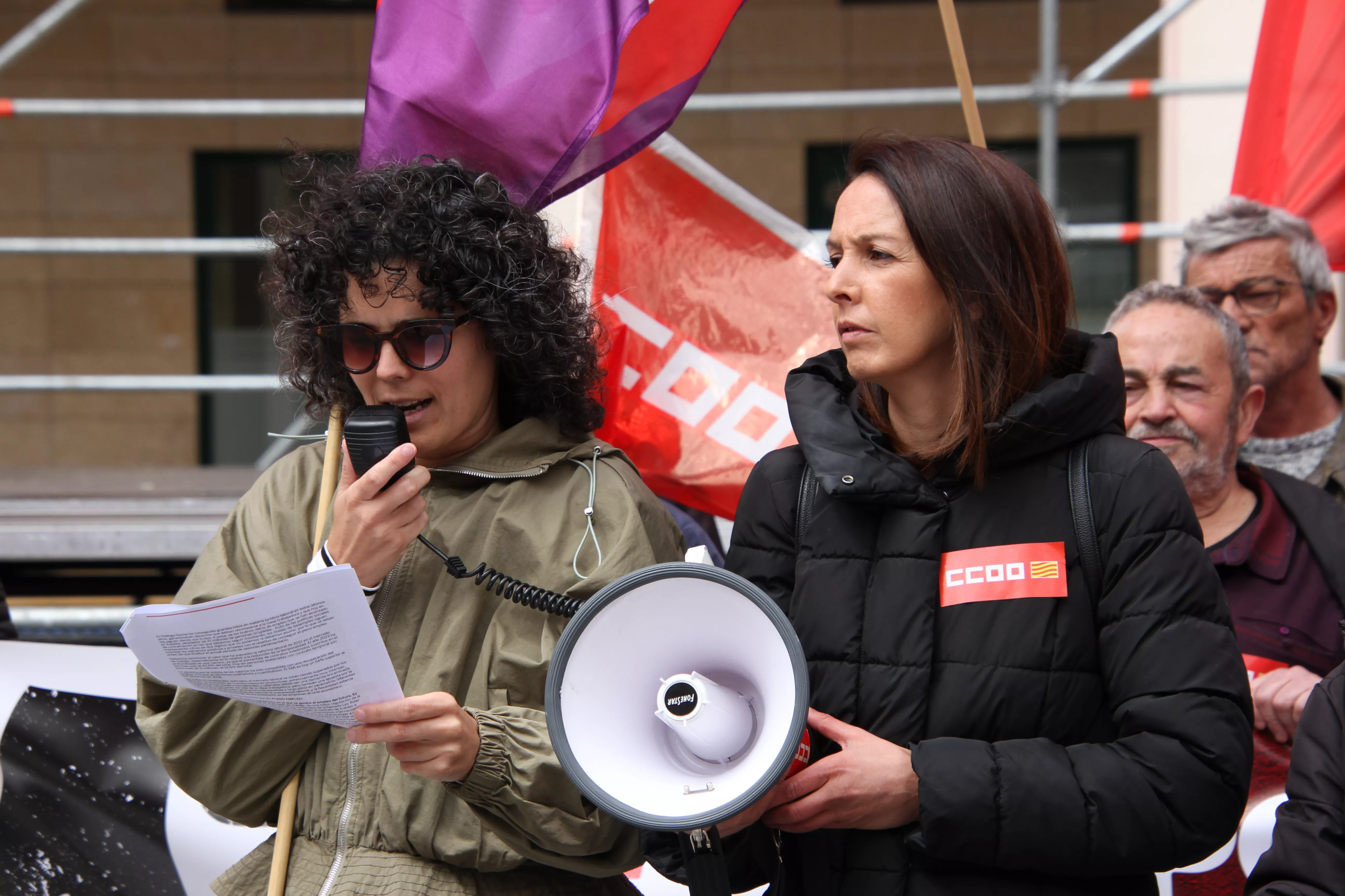 Manifestación del 1º de Mayo de UGT y CCOO en Huesca. Foto Carlos Neofato
