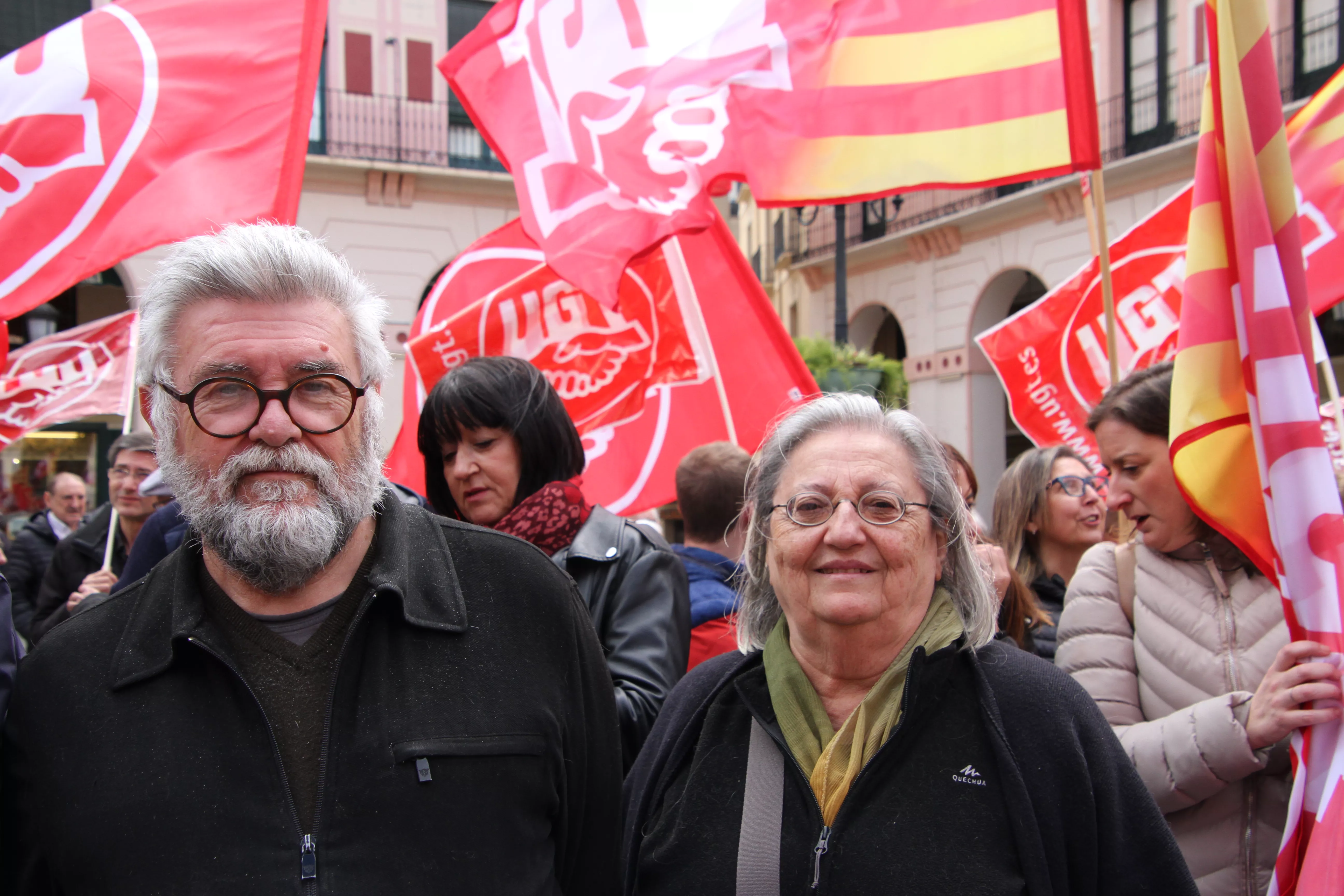 Manifestación del 1º de Mayo de UGT y CCOO en Huesca. Foto Carlos Neofato