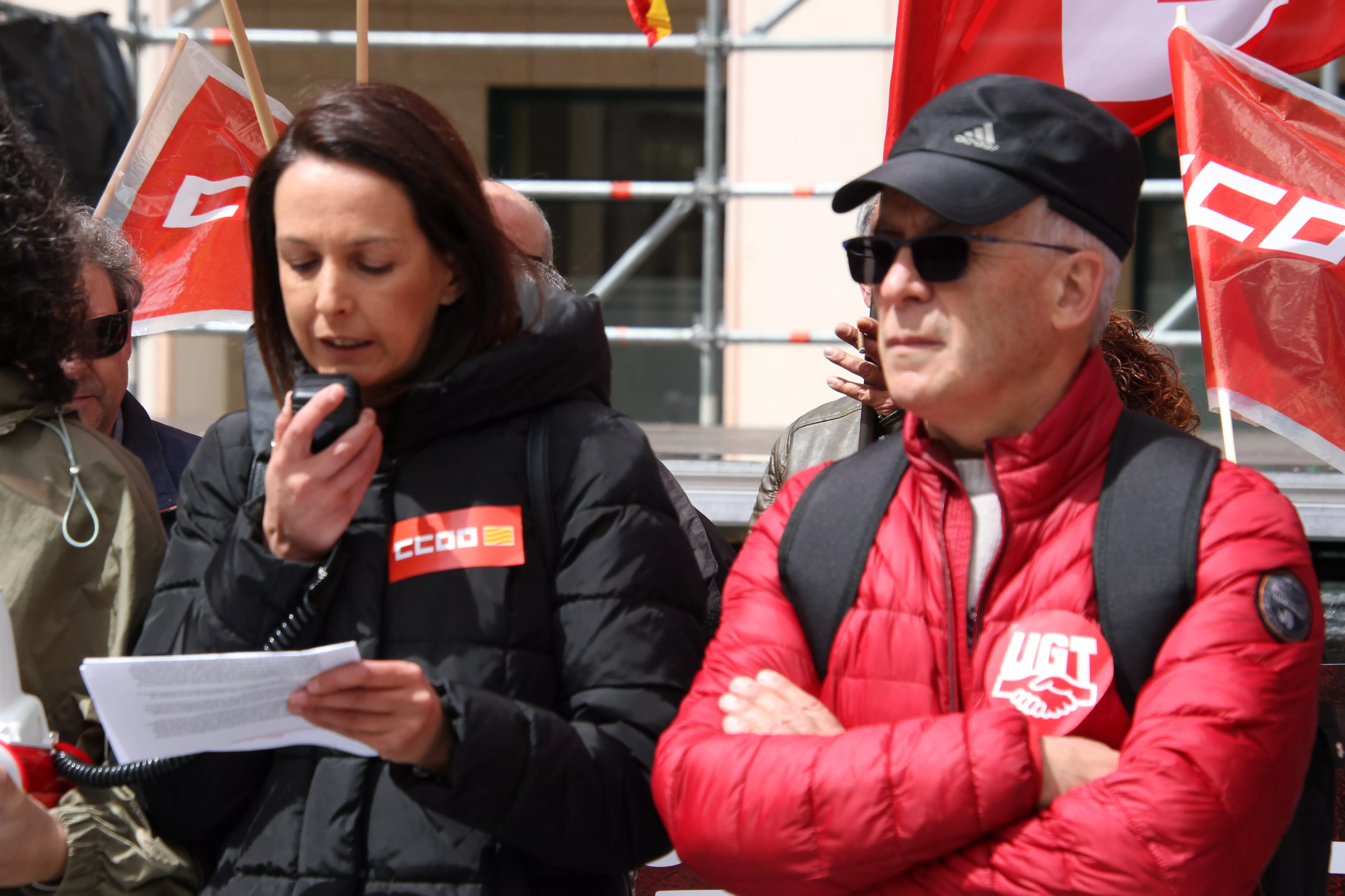 Manifestación del 1º de Mayo de UGT y CCOO en Huesca. Foto Carlos Neofato