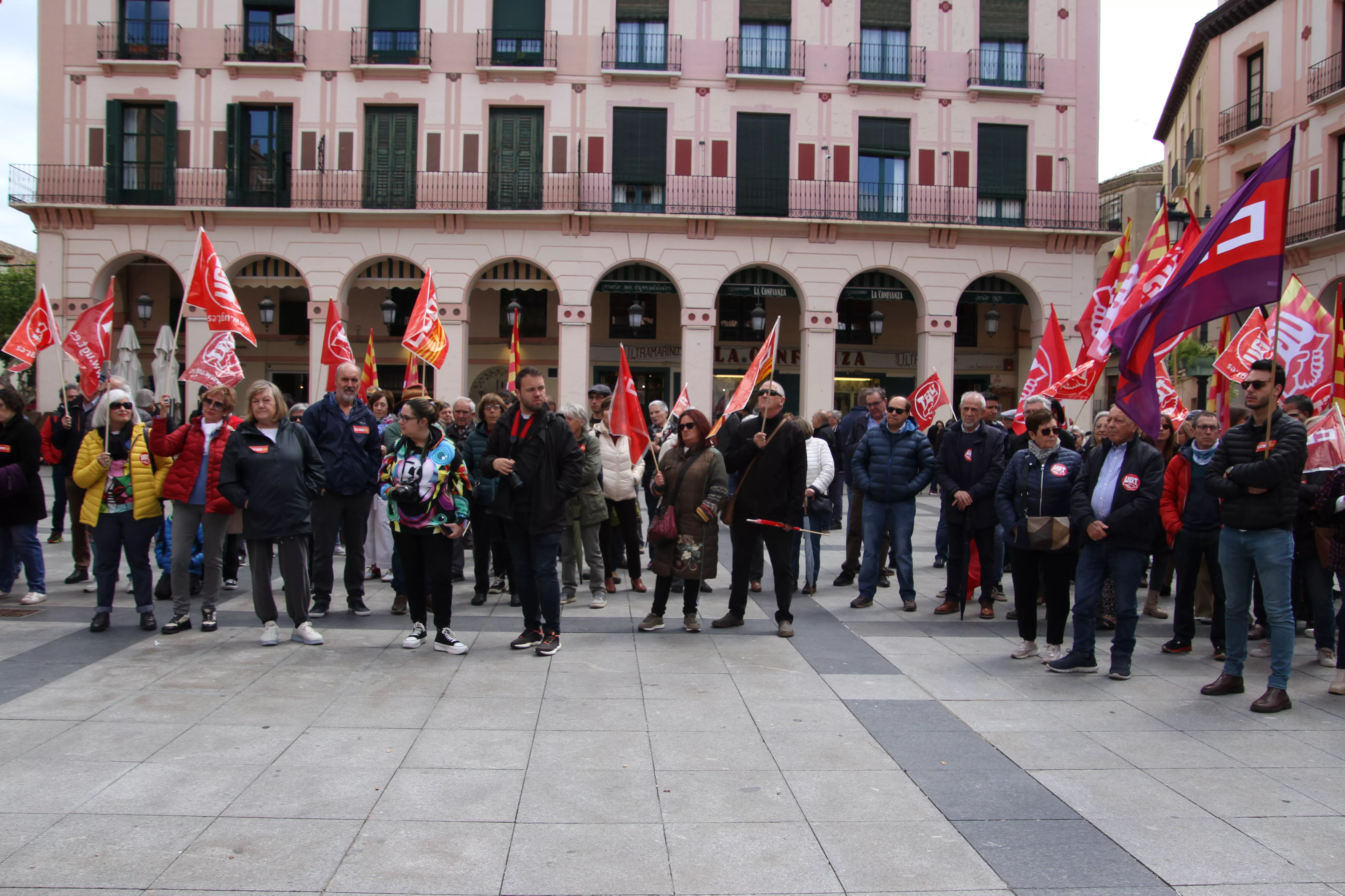 Manifestación del 1º de Mayo de UGT y CCOO en Huesca. Foto Carlos Neofato