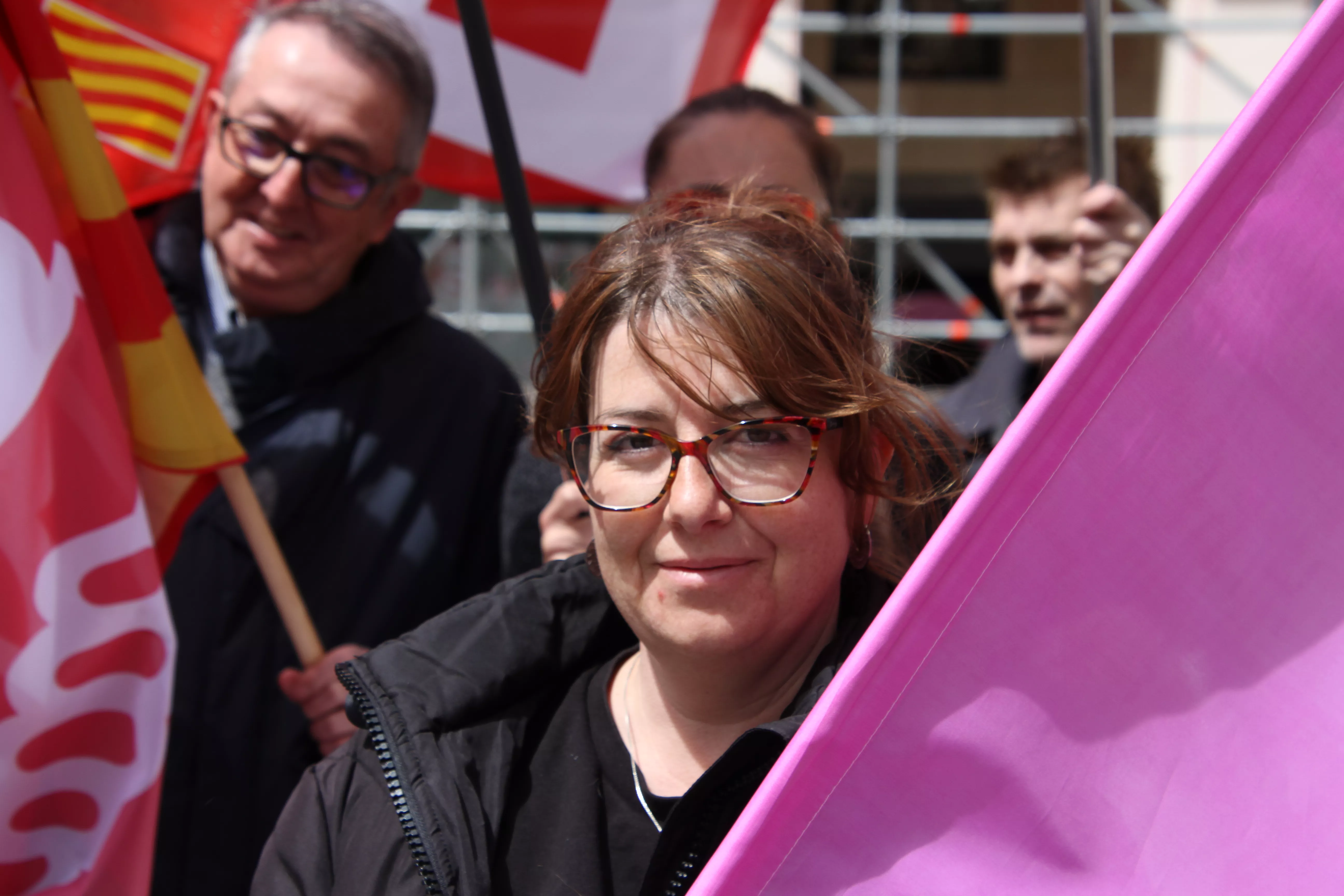 Manifestación del 1º de Mayo de UGT y CCOO en Huesca. Foto Carlos Neofato