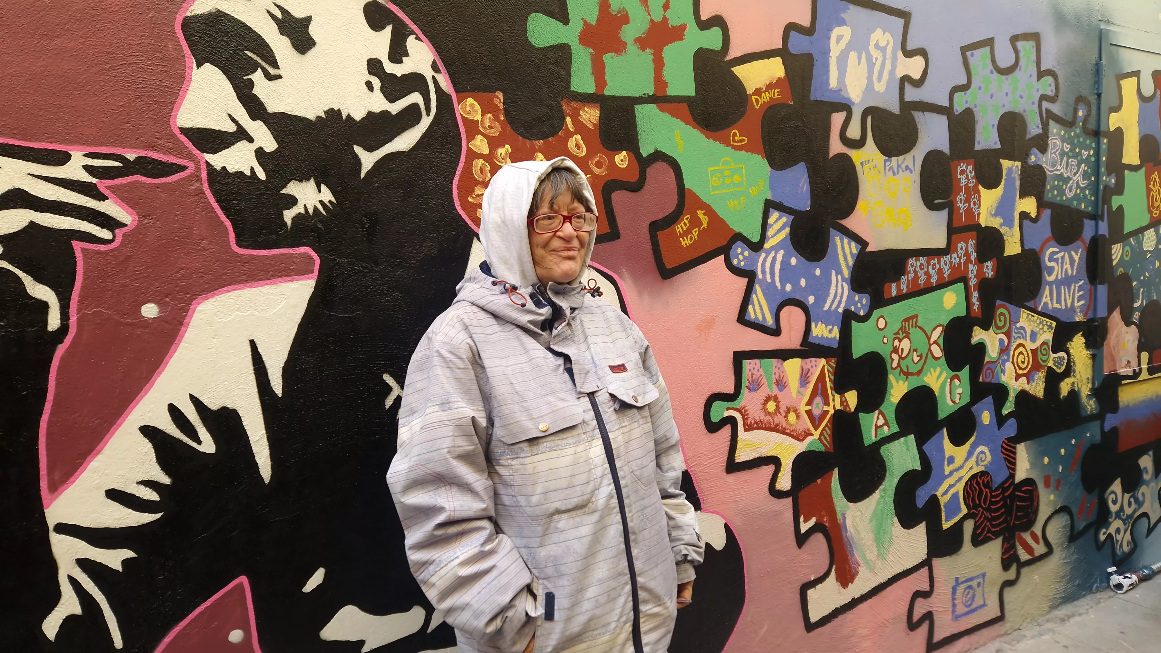 Primer mural colaborativo de Diversario. Foto Myriam Martínez