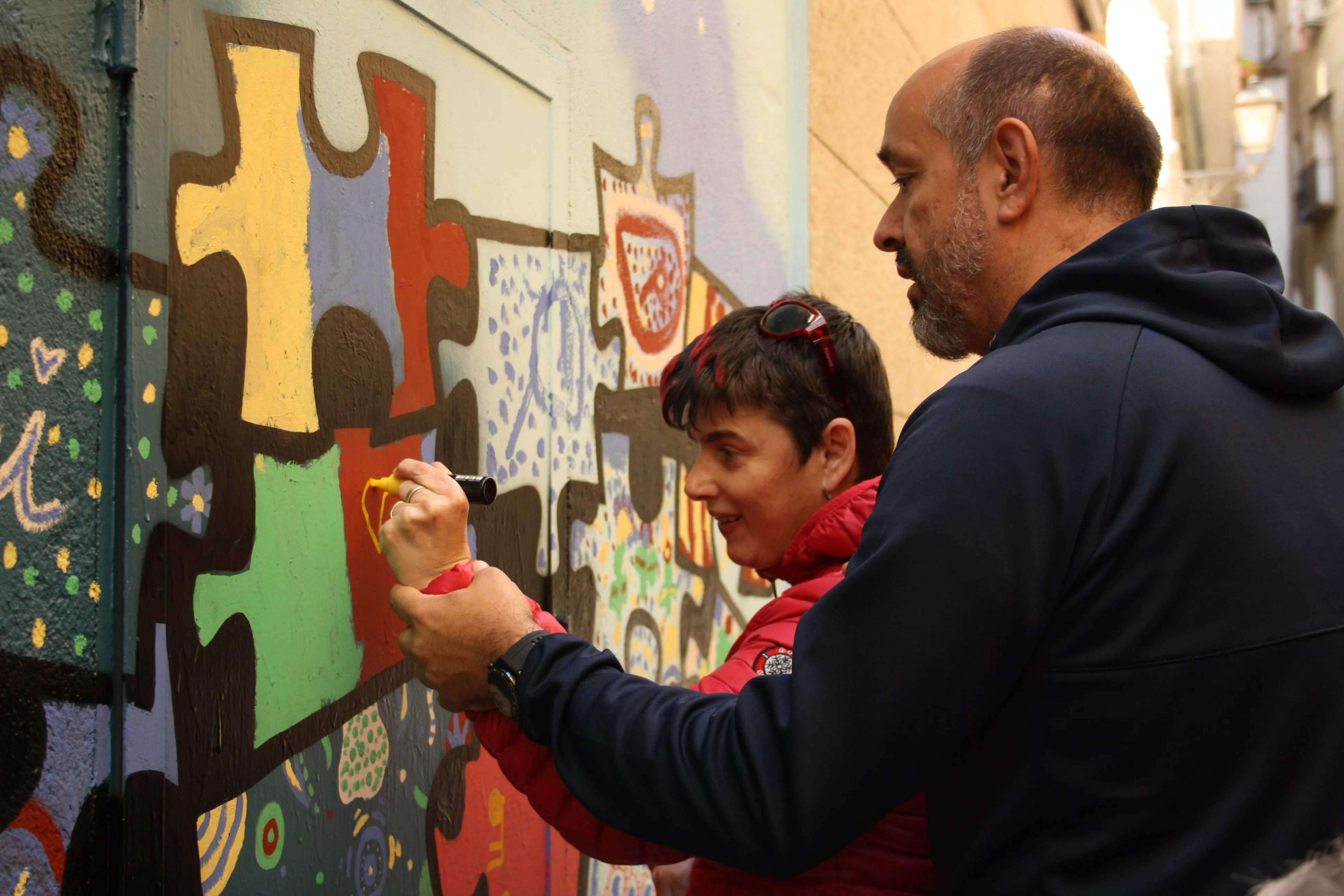 Primer mural colaborativo de Diversario. Foto Meliza Armoa 