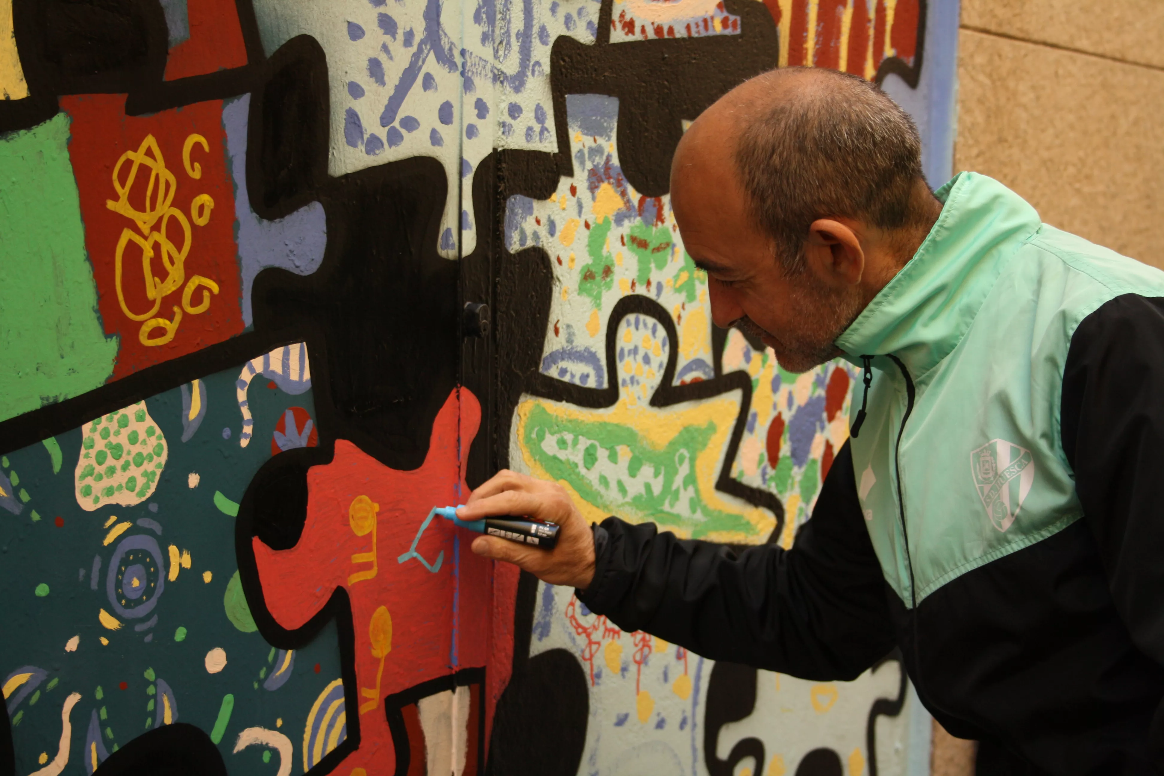 Primer mural colaborativo de Diversario. Foto Meliza Armoa 