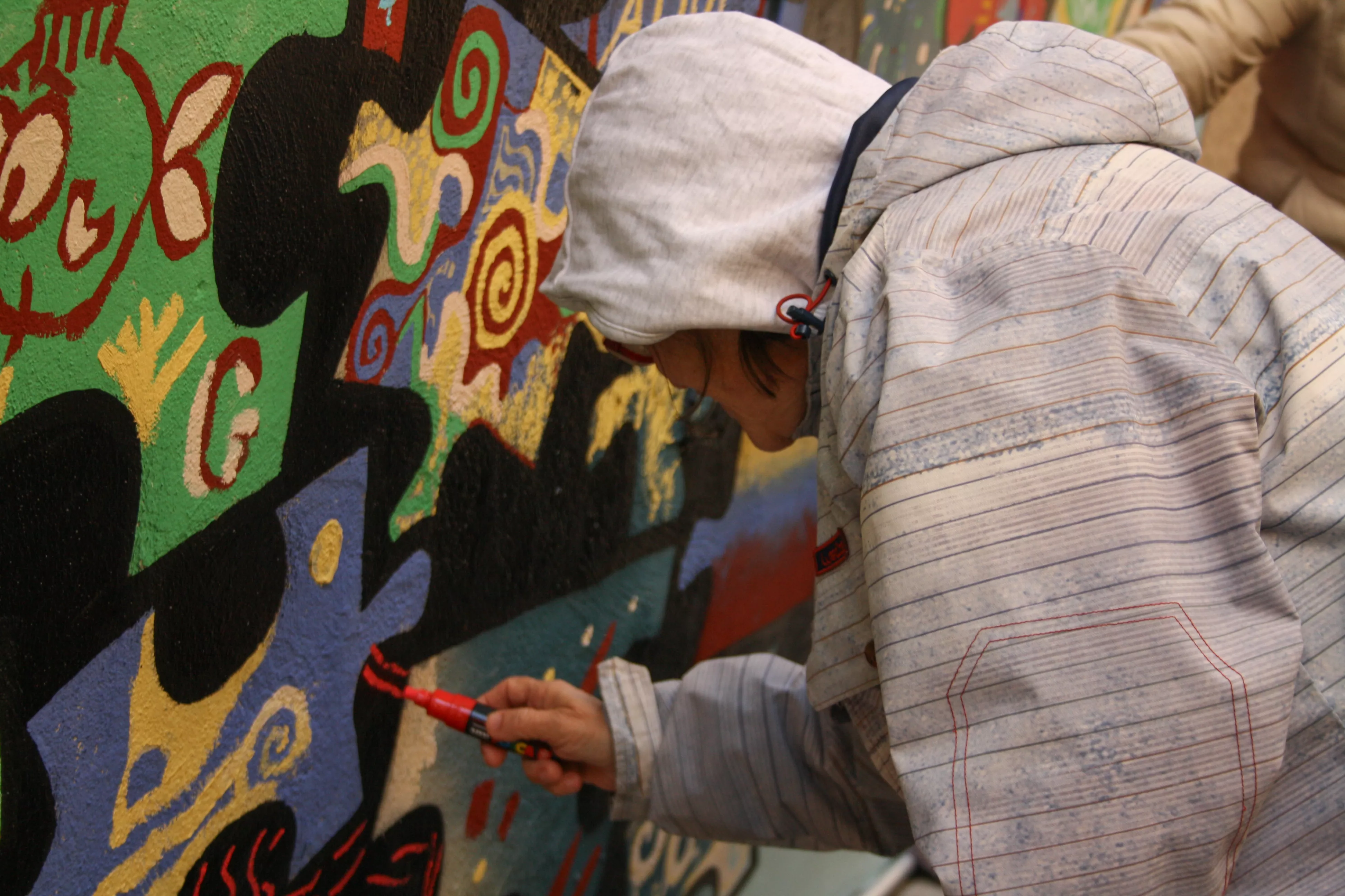 Primer mural colaborativo de Diversario. Foto Meliza Armoa 