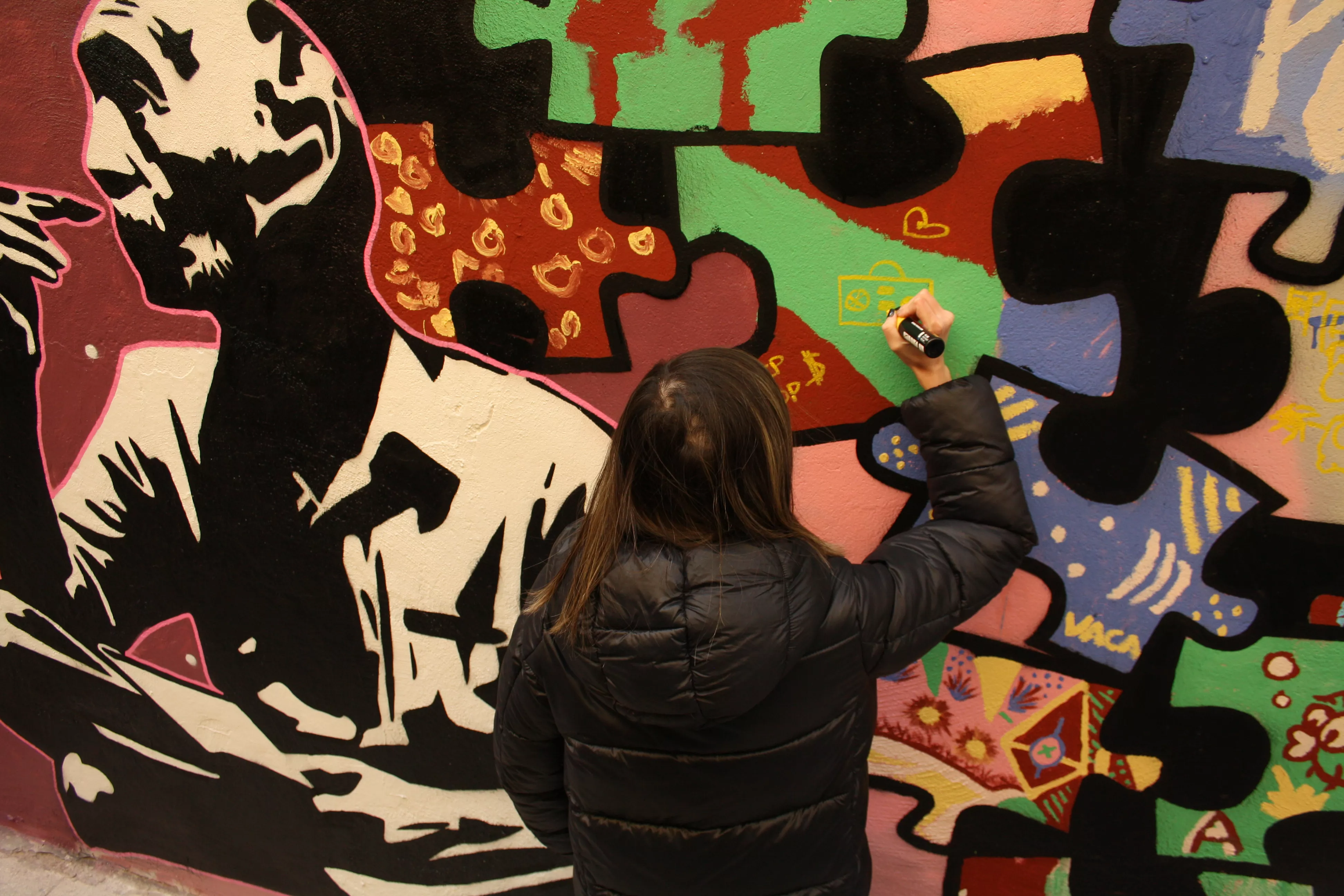 Primer mural colaborativo de Diversario. Foto Meliza Armoa 