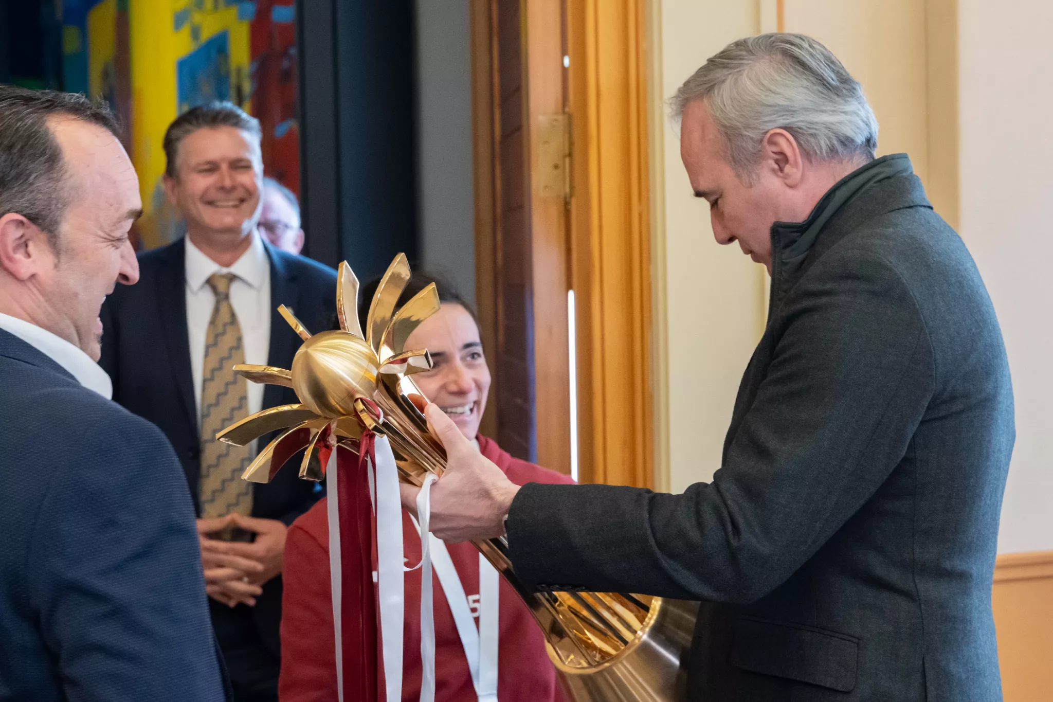 Recepción del GA al Esneca Fraga.