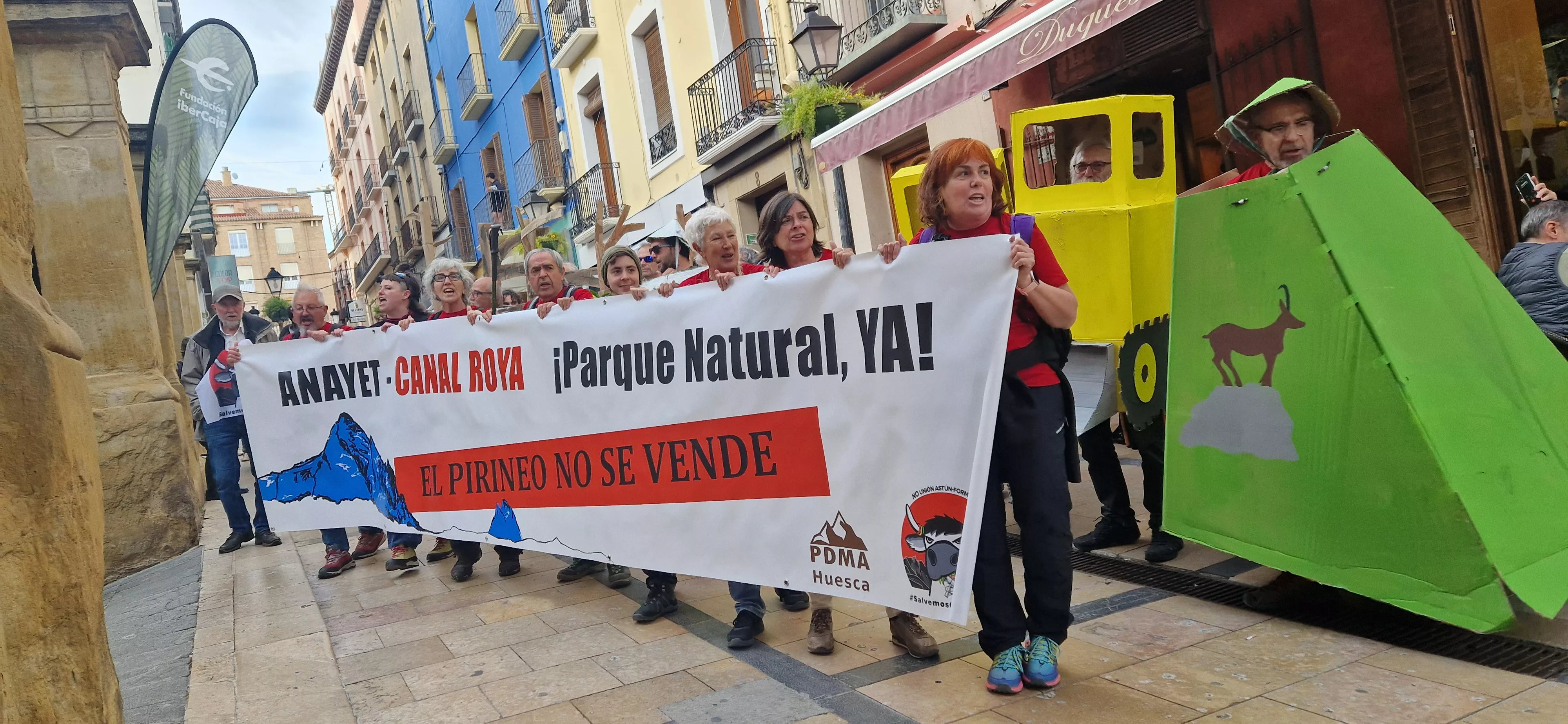 Una pasada movilización en Huesca por un parque natural que proteja Canal Roya. Foto Myriam Martínez 