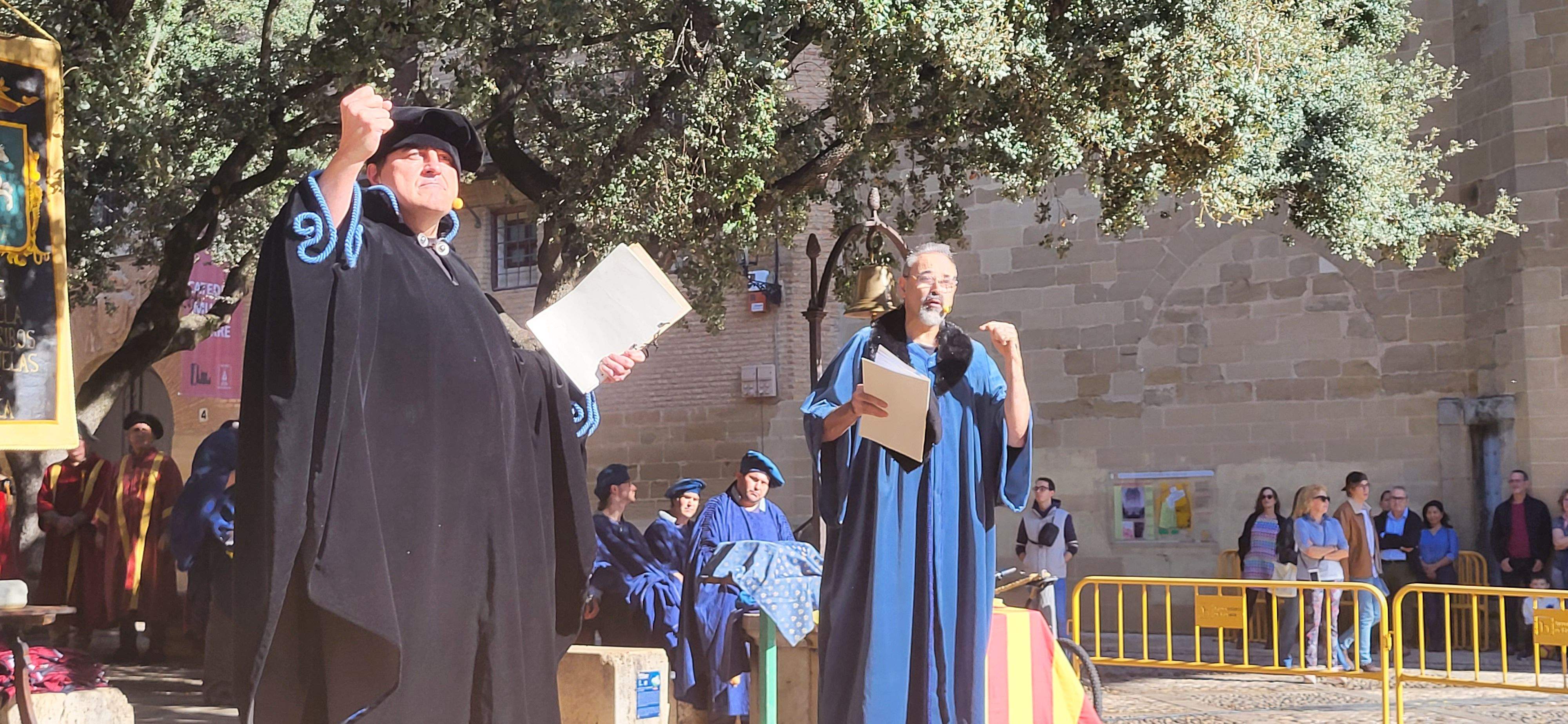 Huesca vuelve al s. XVII con la representación de la elección de los oficios. Foto: Mercedes Manterola 
