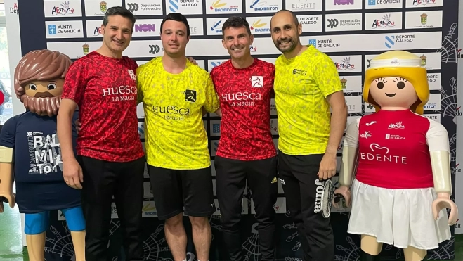 Alfrecho Machín, David Salvadores, Alberto Rodríguez y Javier Coronas en A Estrada Alfrecho Machín, David Salvadores, Alberto Rodríguez y Javier Coronas en A Estrada