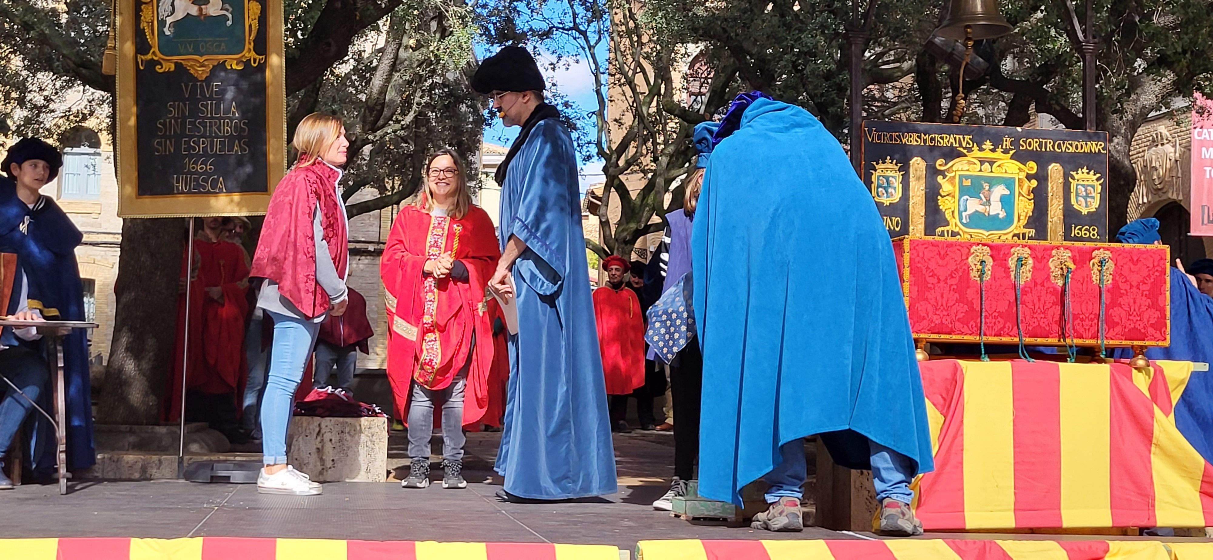Huesca vuelve al s. XVII con la representación de la elección de los oficios. Foto: Mercedes Manterola 
