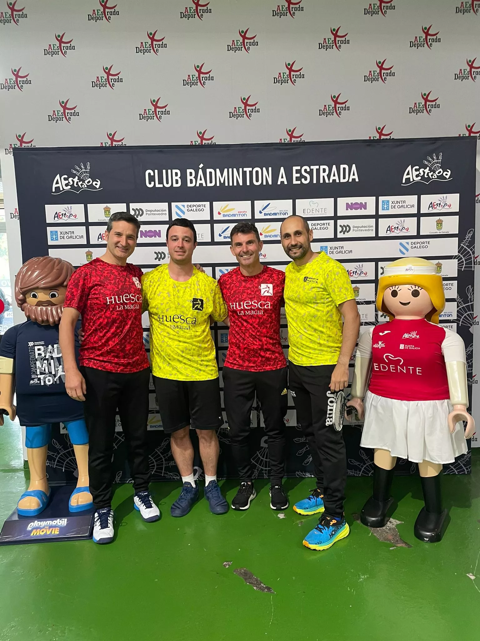 Alfrecho Machín, David Salvadores, Alberto Rodríguez y Javier Coronas en A Estrada