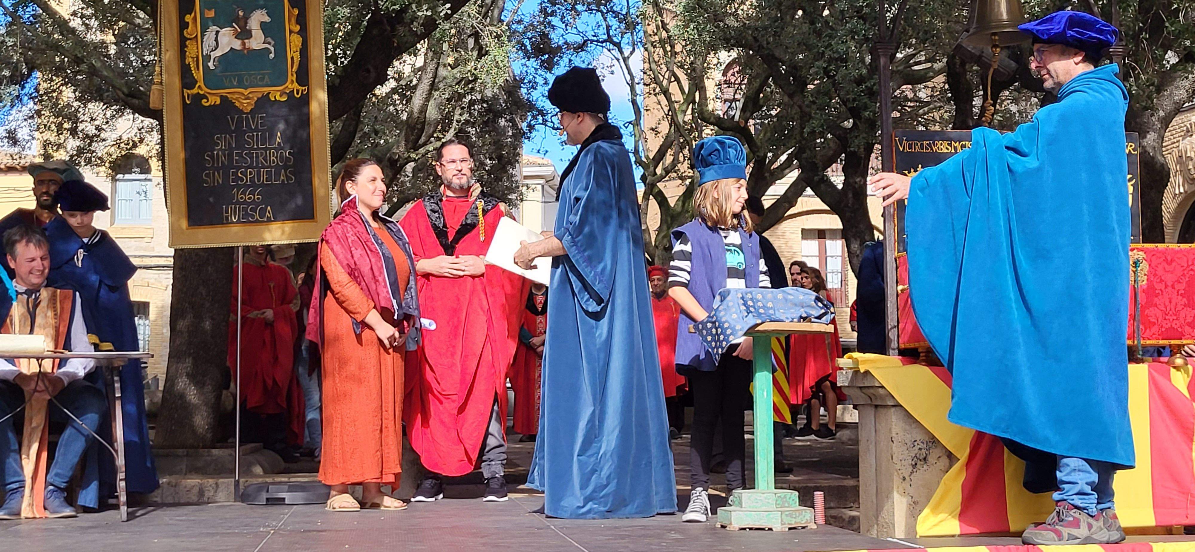 Huesca vuelve al s. XVII con la representación de la elección de los oficios. Foto: Mercedes Manterola 