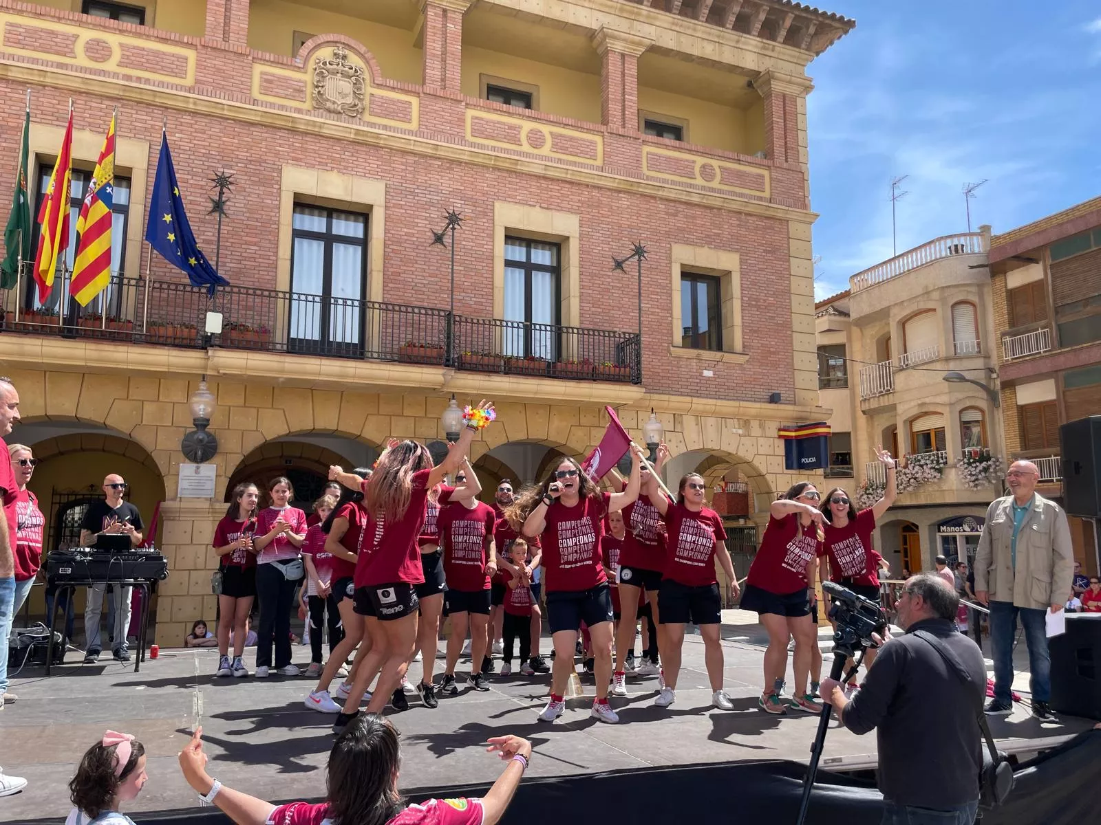Celebración del CP Esneca Fraga. Foto: Ayto de Fraga.
